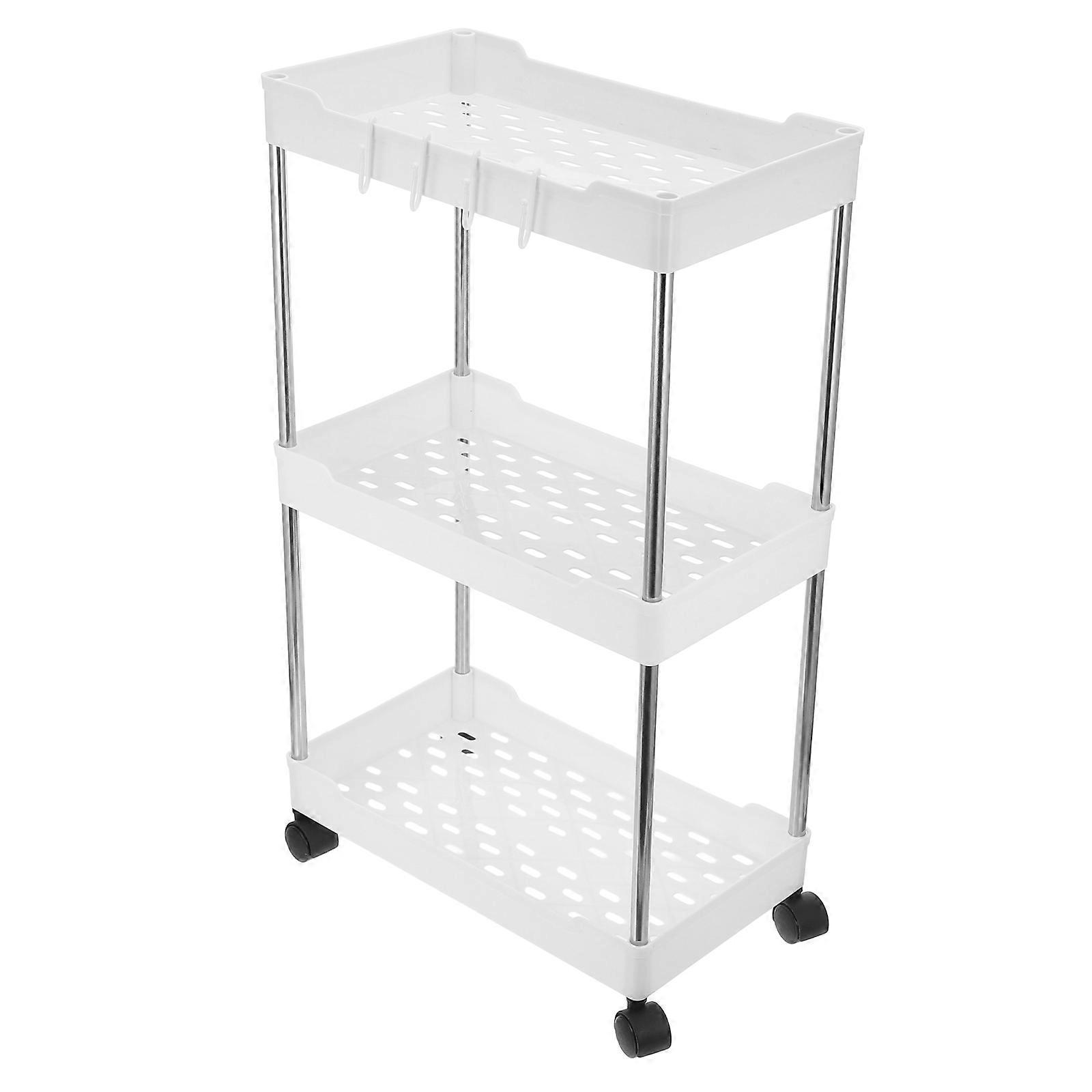 Multi-Layer Bathroom Storage Cart Utility Cart with Wheels for Organizing