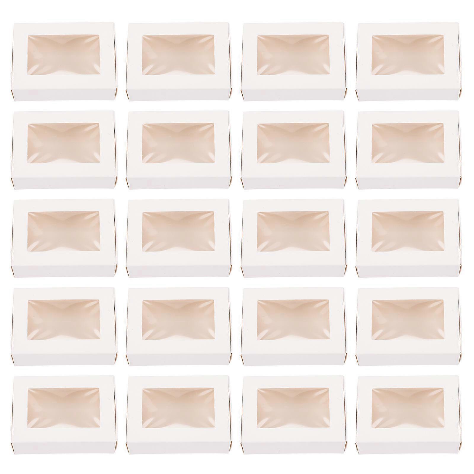 Soap Boxes Kraft Paper Small Gift Boxes for Storage 30Pcs with Window