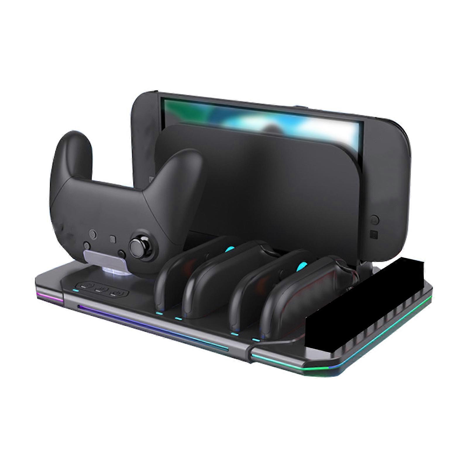 Multifunction Charging Dock for NS2 Charging Stand with Light Cooling Fan & Card Storage(Card NOT Include) Multicolor