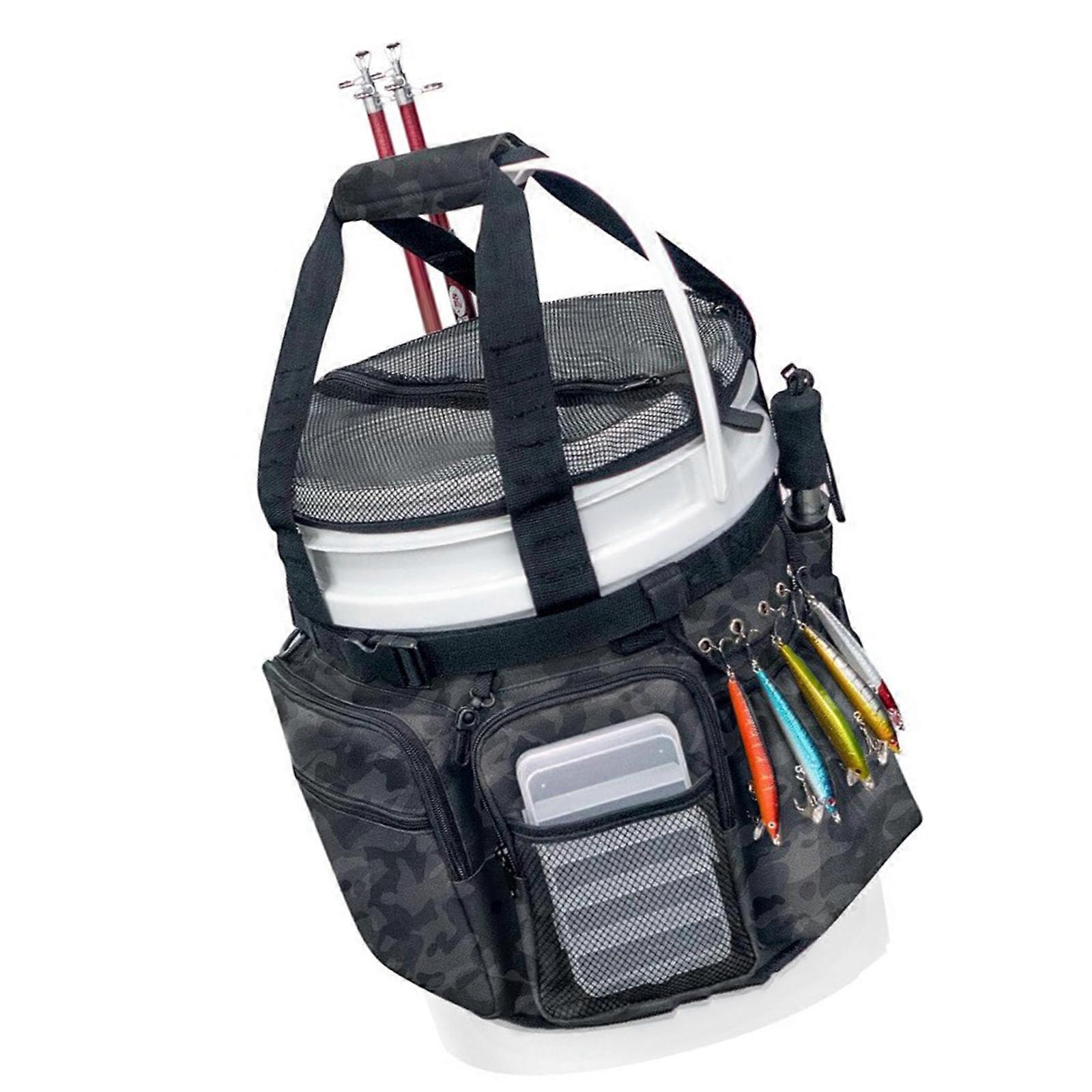 Multipurpose Angling Gear Storage System Comfortable Transport Weatherproofed Fishing Tool Organizers Multicolor