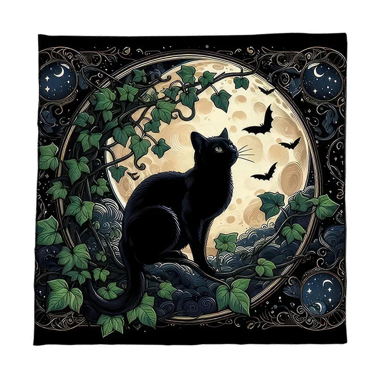 Premiums Velvets Tarots Tablecloth For Divination With Mystical Pattern Multiple Size Soft Portable Washable  75x75cm