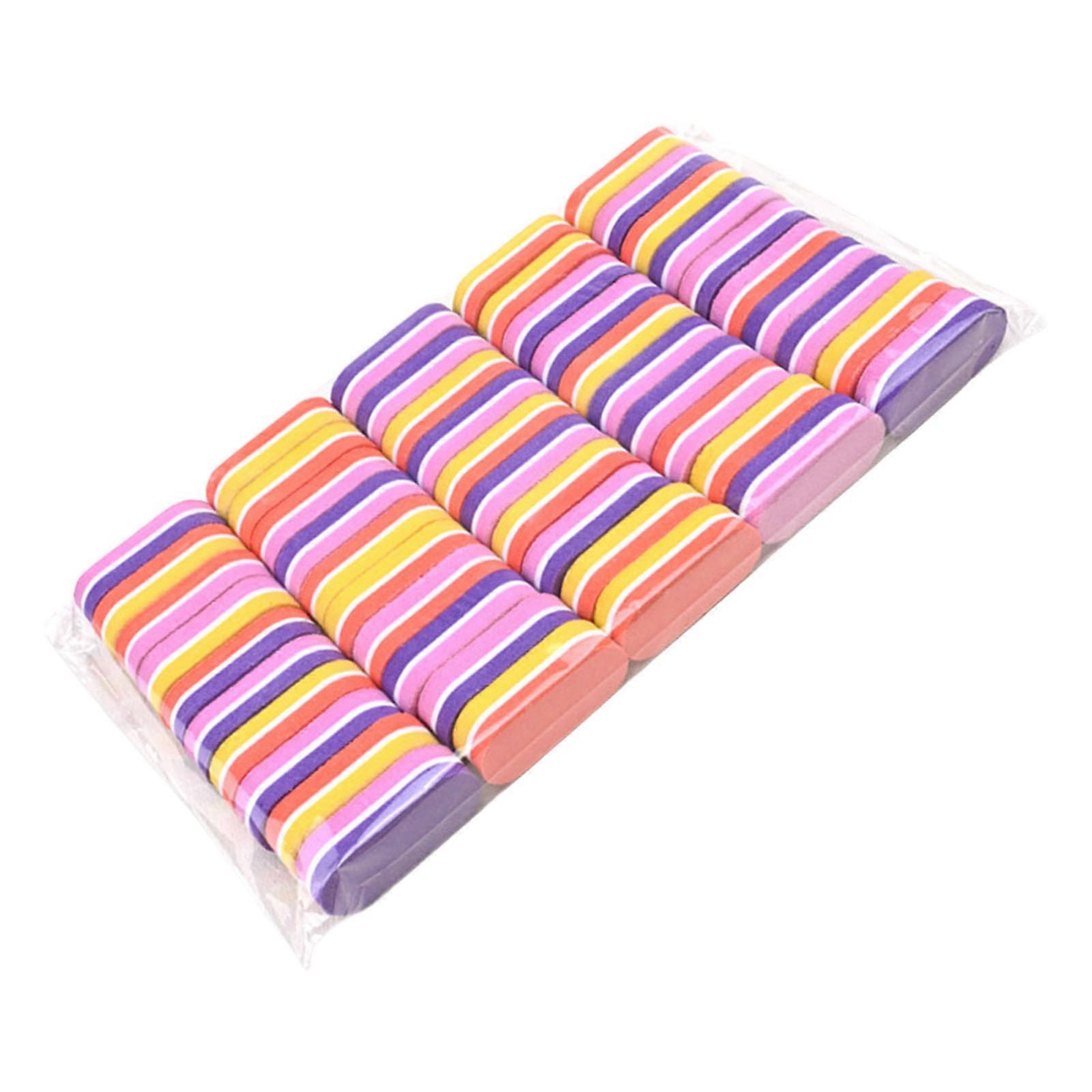 Studio Grade Unguis Maintenance Set 50Pcs Mixed Color Files With Permanent Abrasive Exteriors For Detailed Sculpting Multicolor