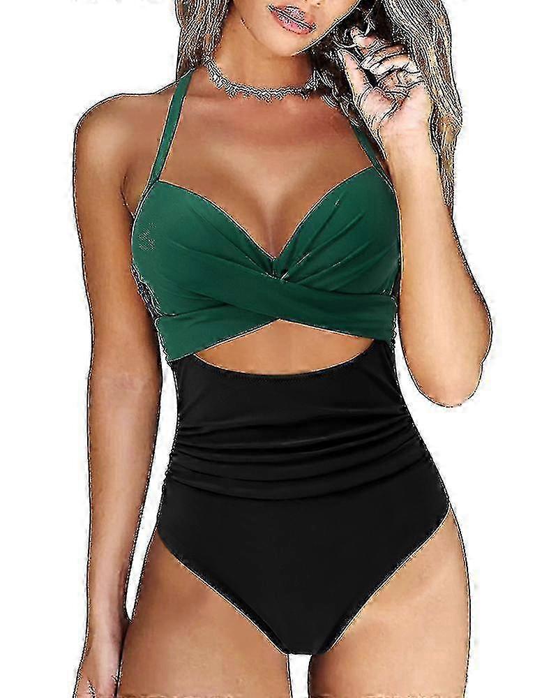 Halternek Badpak Dames Push Up Hoge Taille Monokini