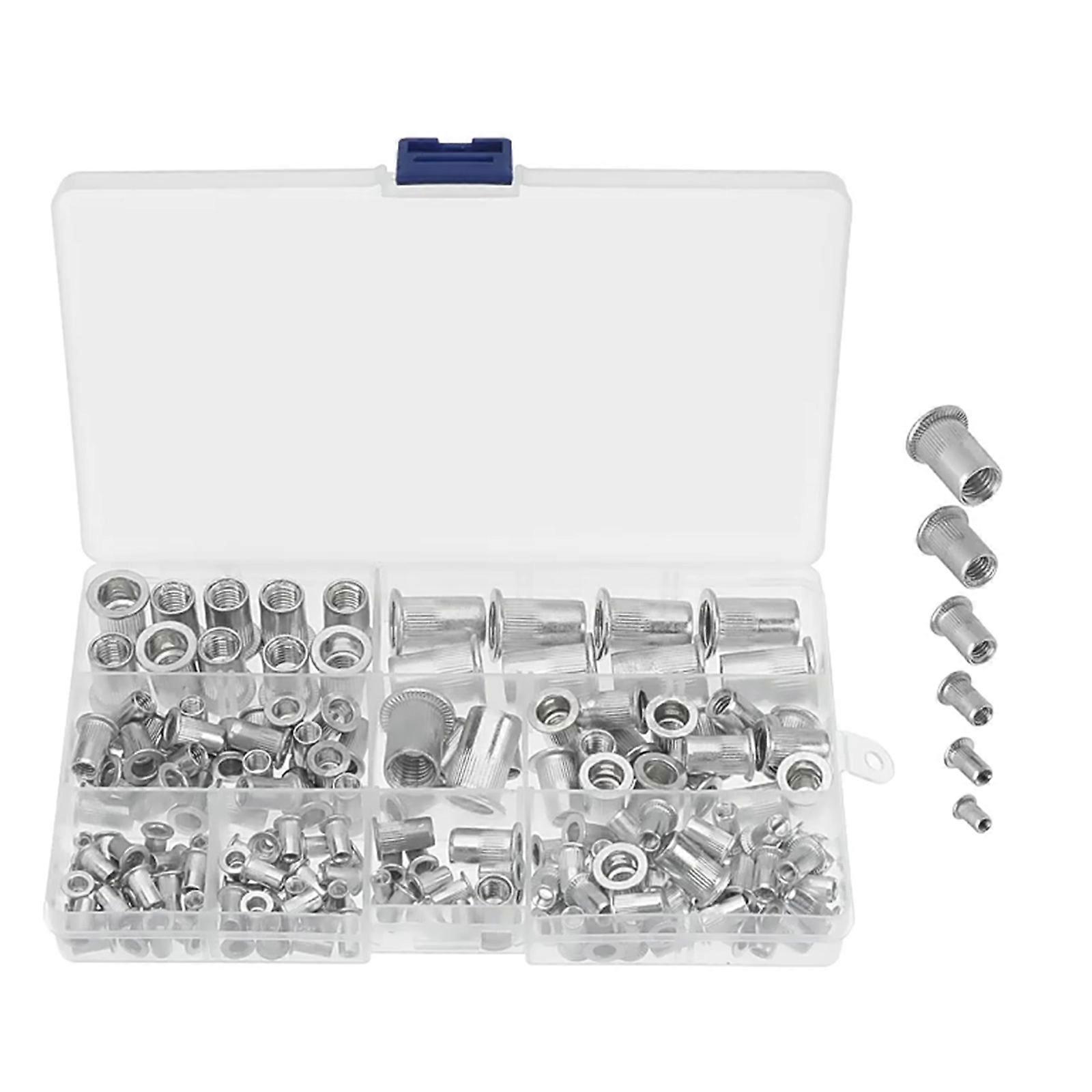 Comprehensive Set of 165 Sturdy Aluminum Rivet Nut for Efficient Fastening in Home and Workshop Projects Supplies Multicolor