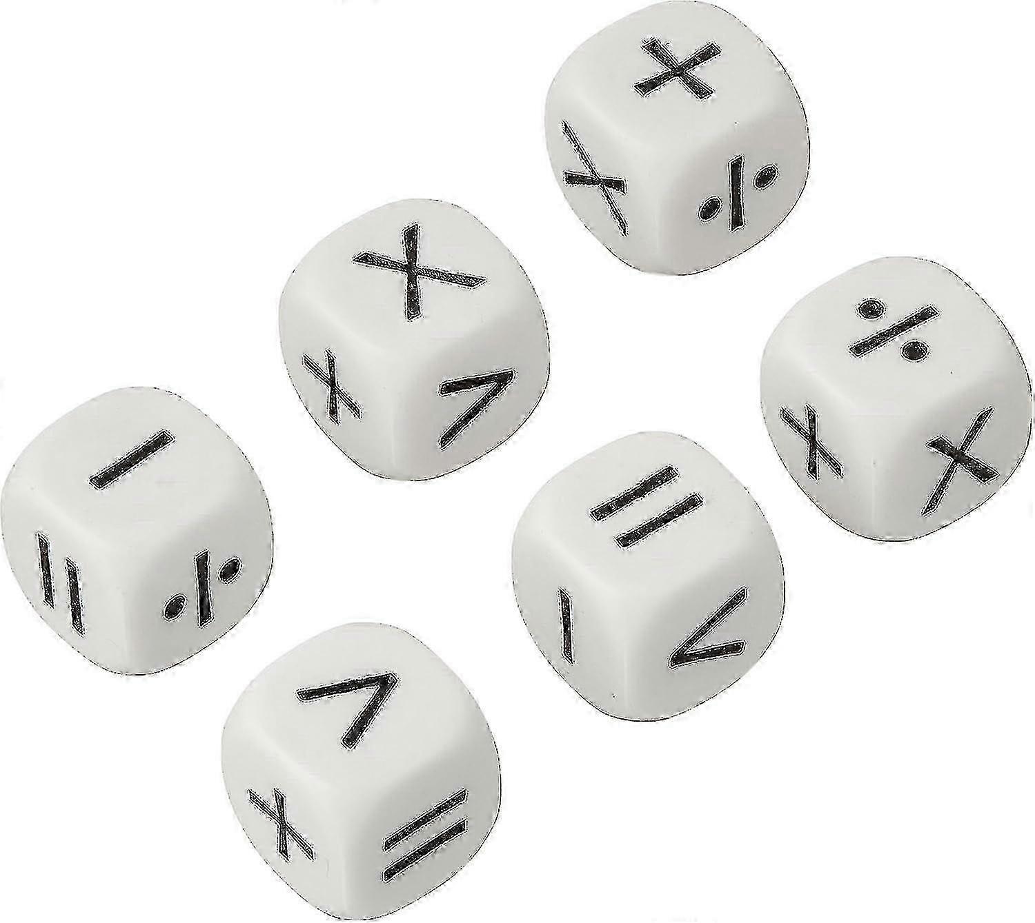 Games Operators Dice Learning Aid Classroom Accessories Multicolor, Standard (15mm - 17mm)