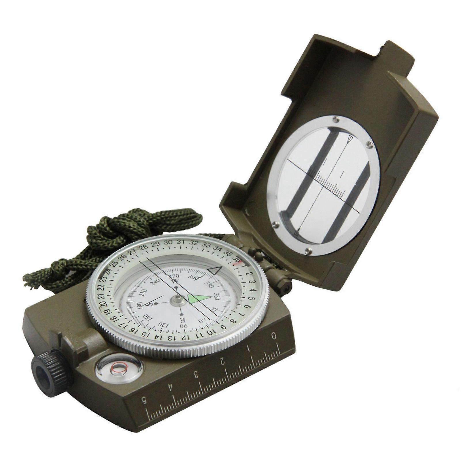 Waterproof Camouflage Military Compass with 360° Floating Luminous Dial for Outdoor Hiking