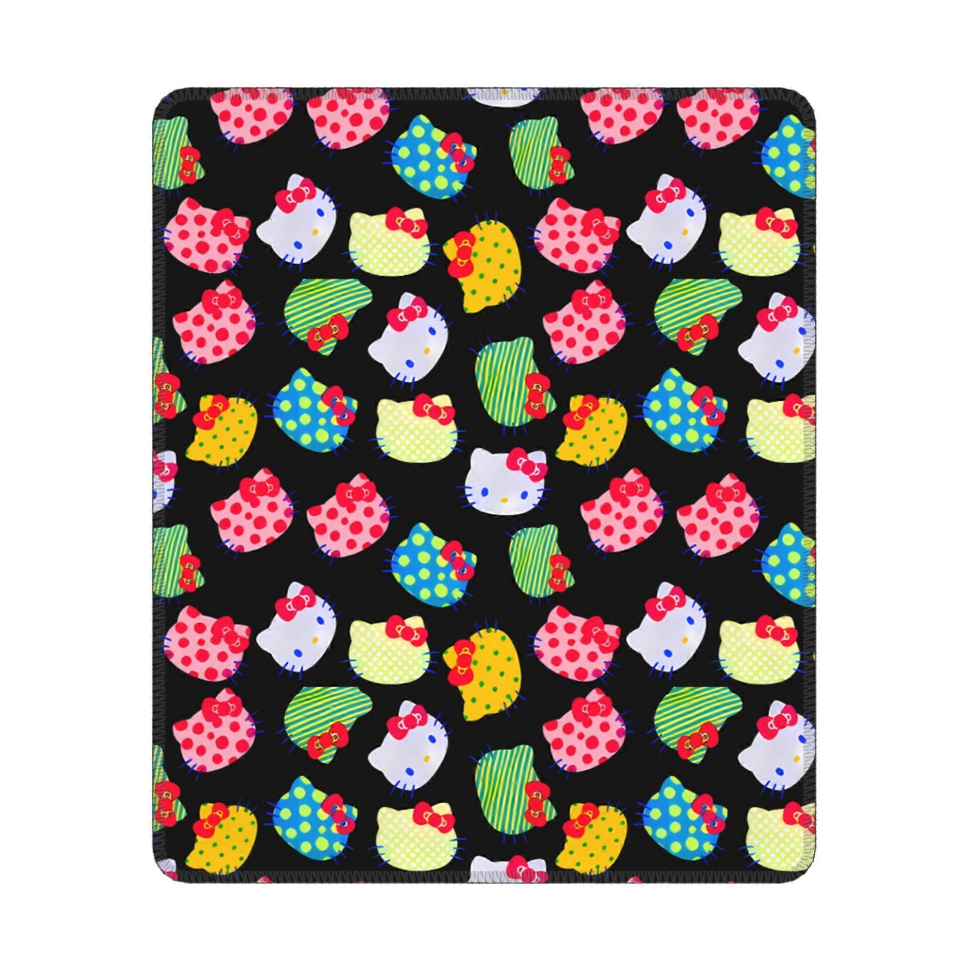 Hello Kitty Anti-slip Rubber Mouse Pad Square Waterproof Desk Pad Suitable for Desktop Decoration Desk Accessories 10x12in (Horizontal)