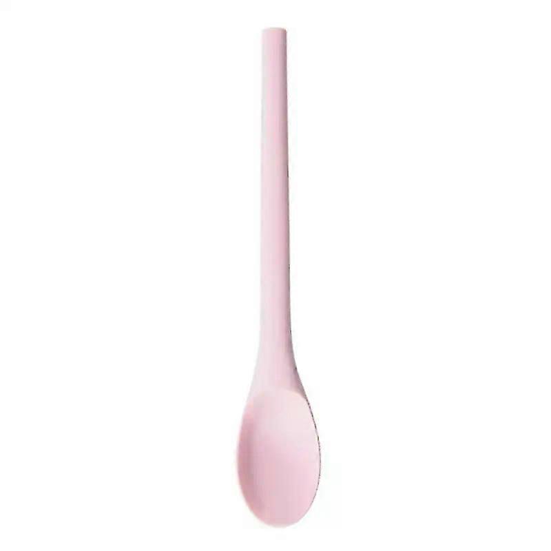 Silicone Spoon Small Spoon with Long Handle Heat Resistant Easy To Clean Non-stick Rice Spoons Tableware Utensil Kitchen Tool