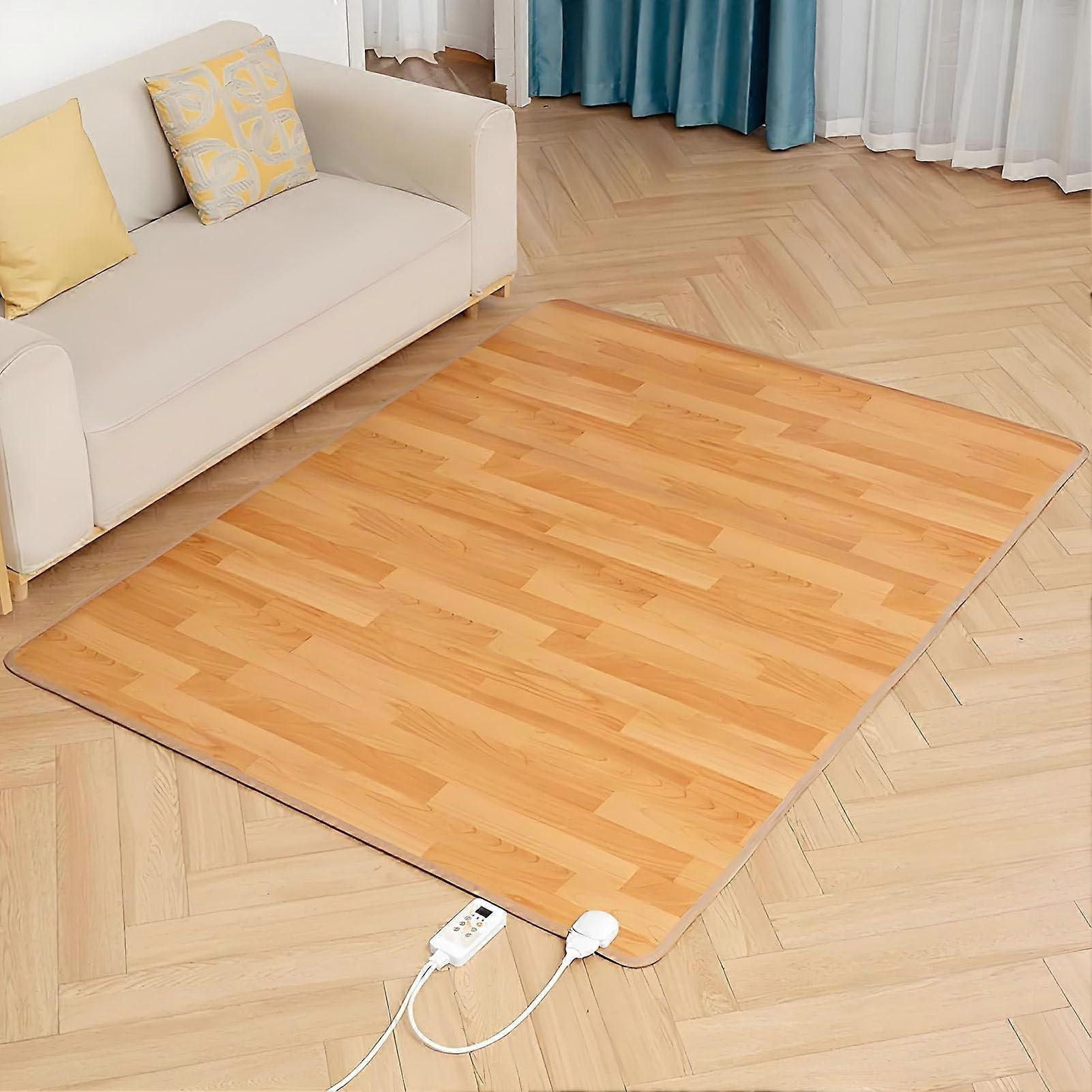 Heated Floor Rug with Fast Heating, Rollable Warm Mat for Home or Office 50x100cm