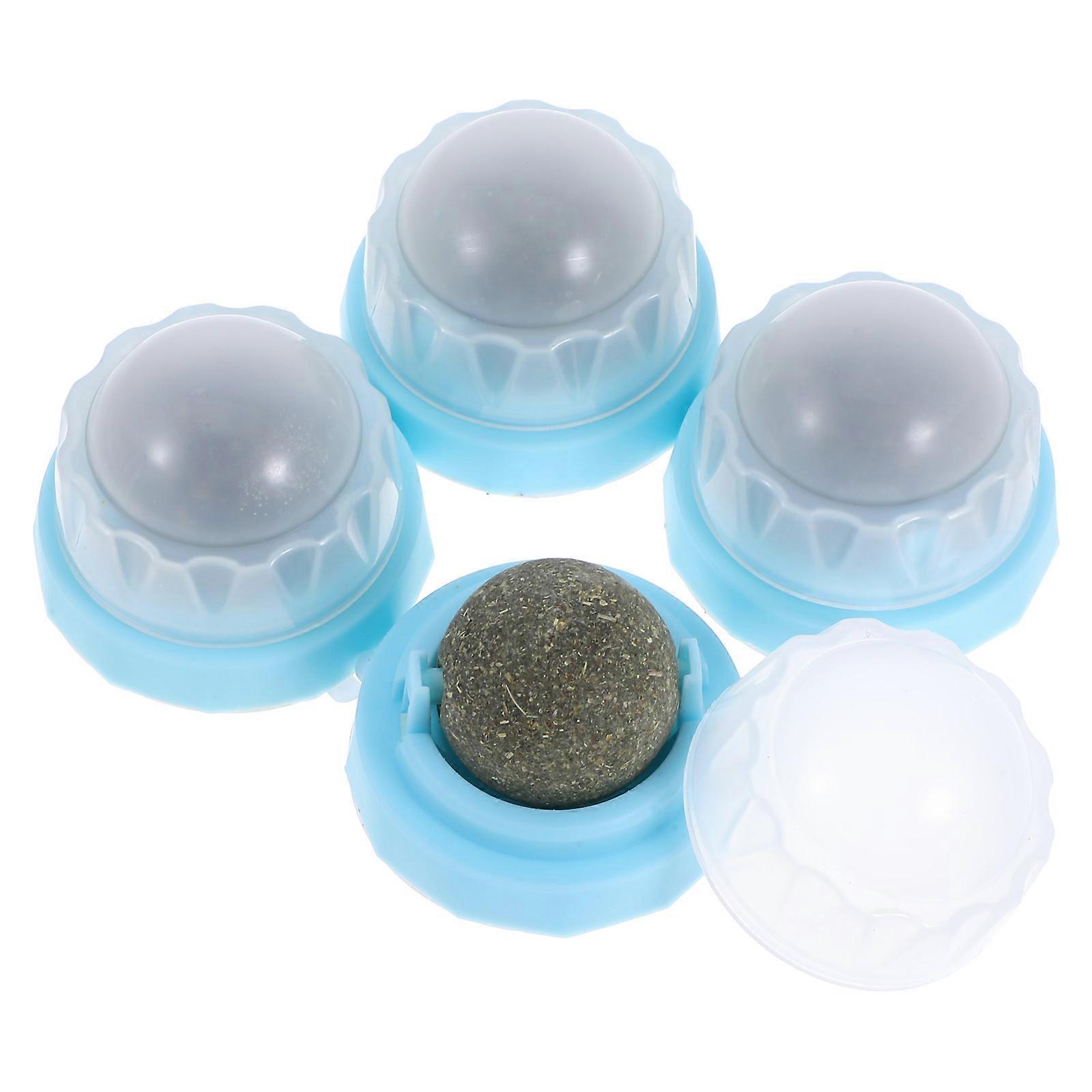 Edible Catnip Lollipop Toys for Teeth Cleaning with 4Pcs Rotating Design