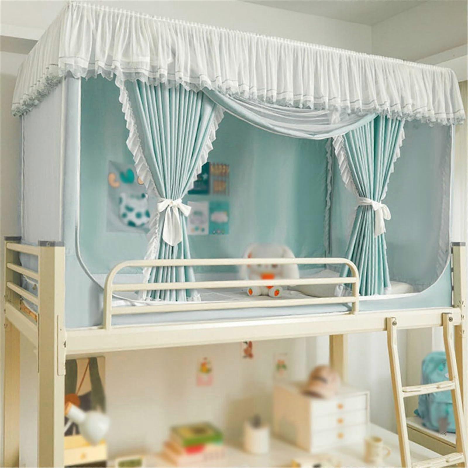 Bunk Bed Privacy Curtain with Stand, Breathable Blackout Fabric, Light Blocking for Dorm