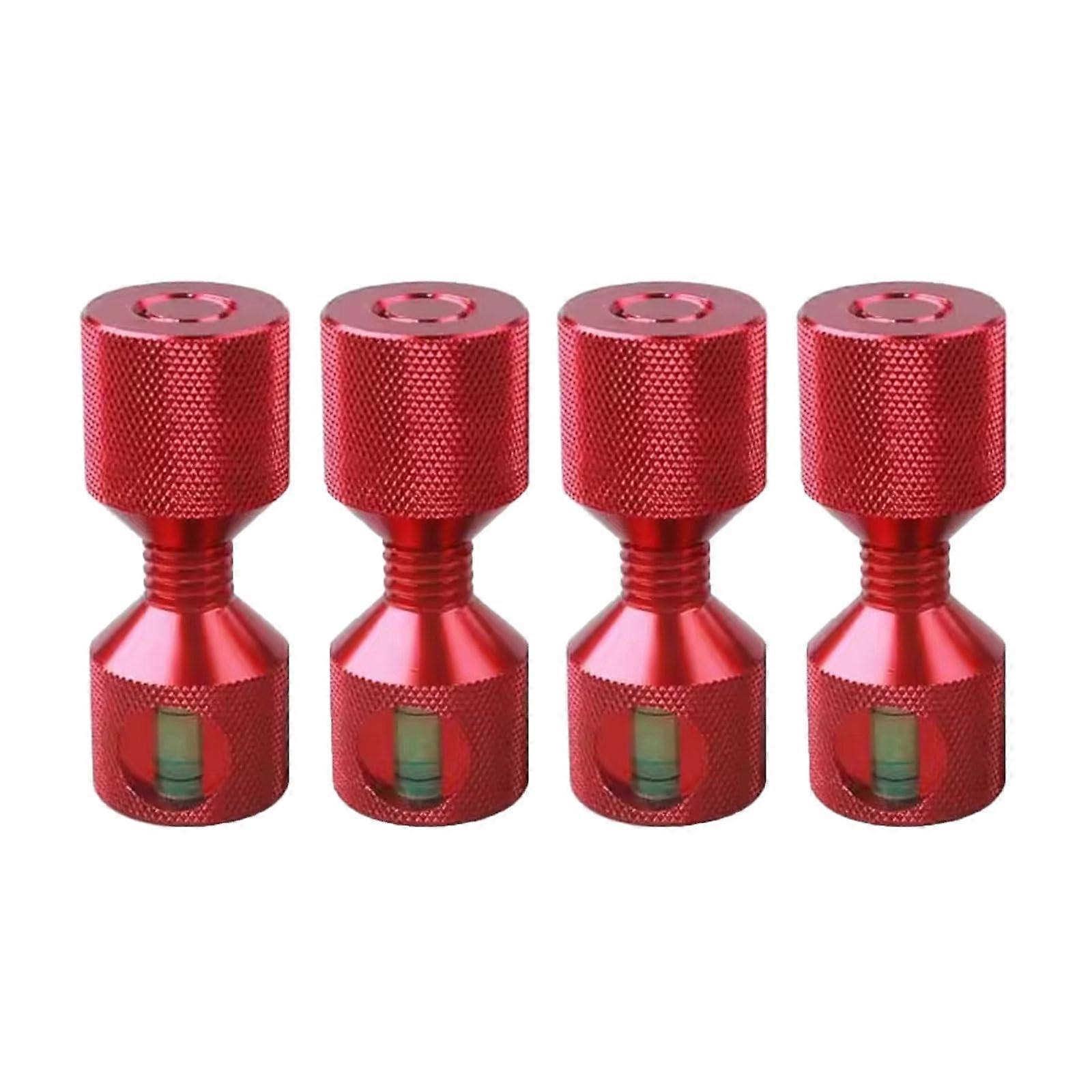 Industrial Aluminum Alloy Flange Alignment Tool Set with Bubble Level Pins, Double Hole, 4pcs