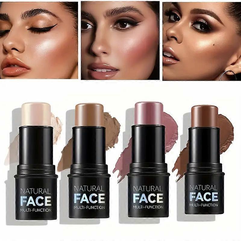 Natural Face Highlighter Concealer,Waterproof Face Contour Pen, Easily Sculpt Your Fface to Create a Perfect Light Makeup Effect