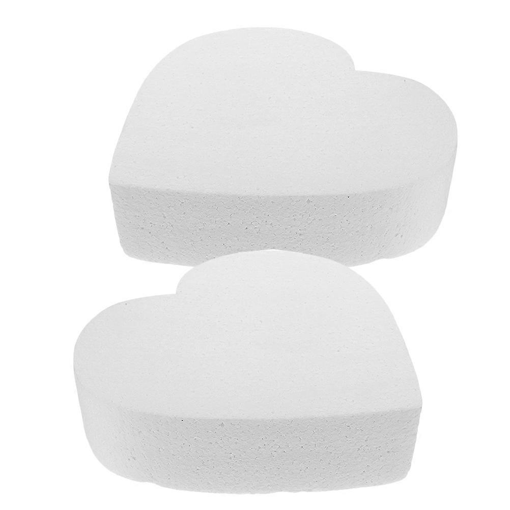 White Foam Heart Cake Dummy for Cake Decorating 8Pcs Set