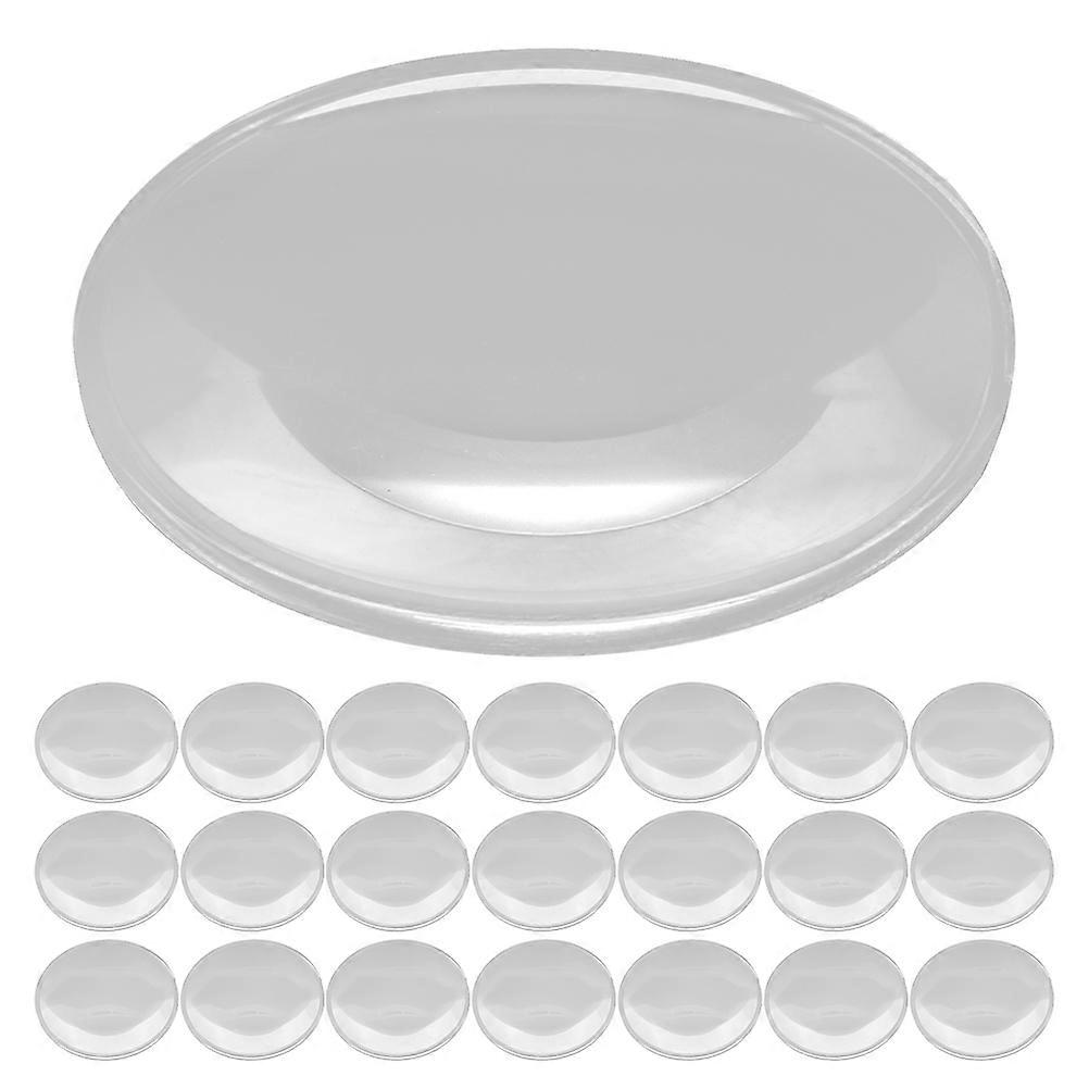 30Pcs Convex Lens Optical Magnifier for Lab Use Clear Acrylic Material