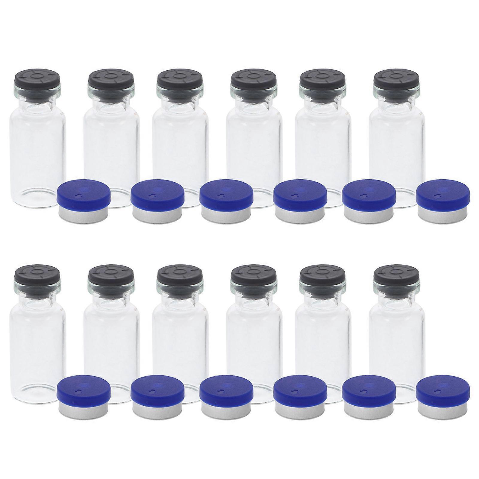 Glass Storage Bottles 12Pcs Small Glass Vials for Sample Liquid Storage