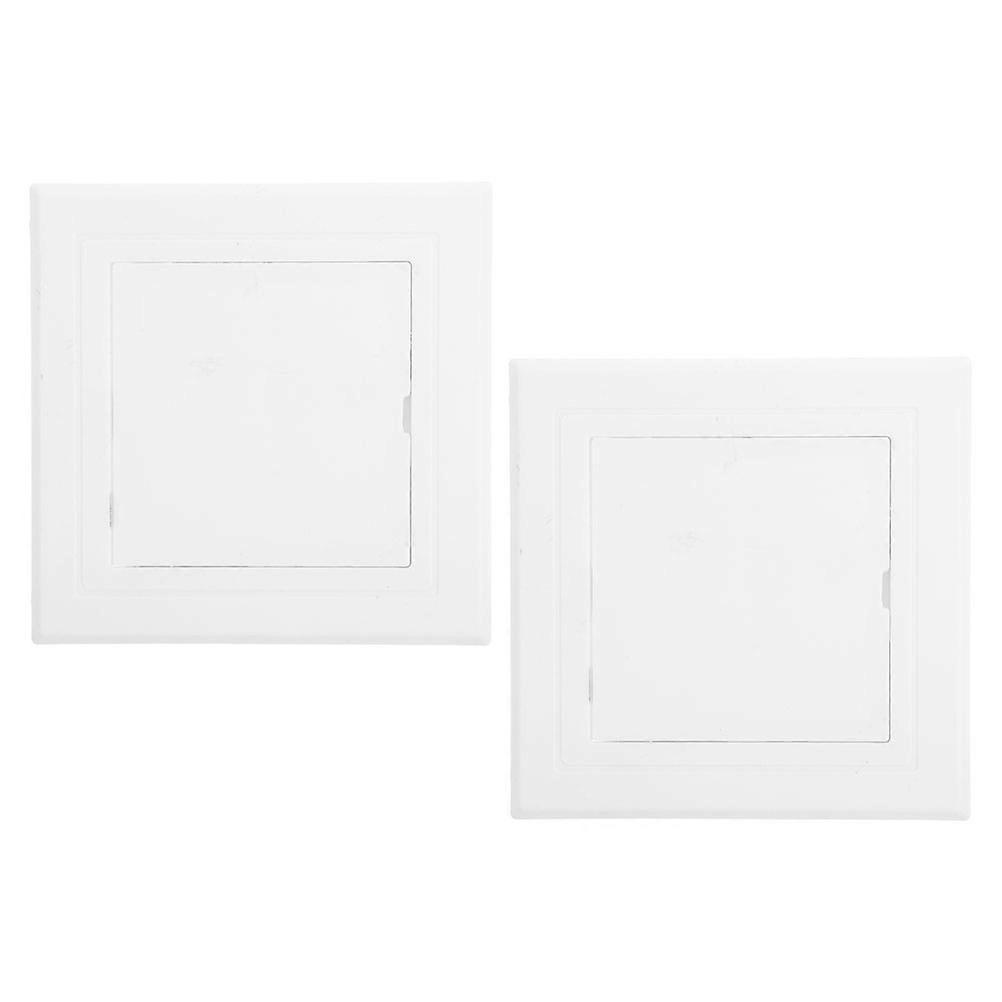 ABS White Ceiling Hatch Cover for Air Conditioner Inspection Port 2Pcs