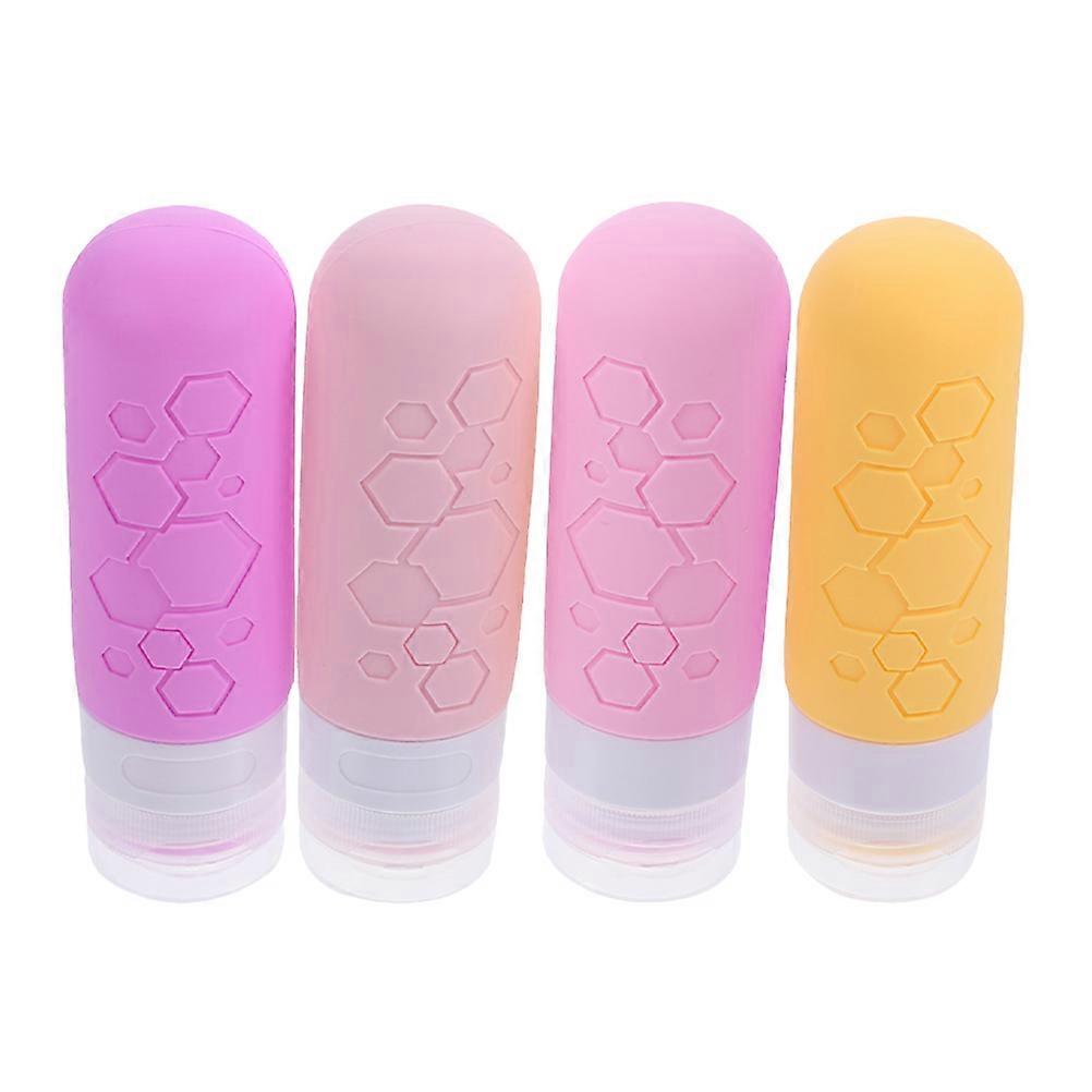 Silicone Travel Lotion Bottles for Storage 4Pcs Refillable Squeeze Bottles