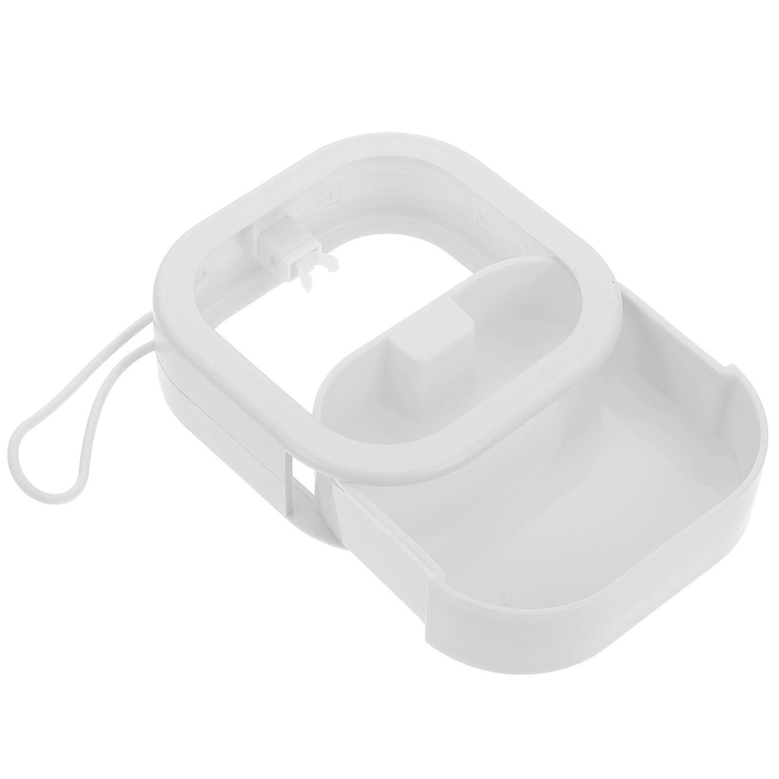 White Denture Retainer Case Portable Storage Box Durable for Orthodontic Retainers and Braces