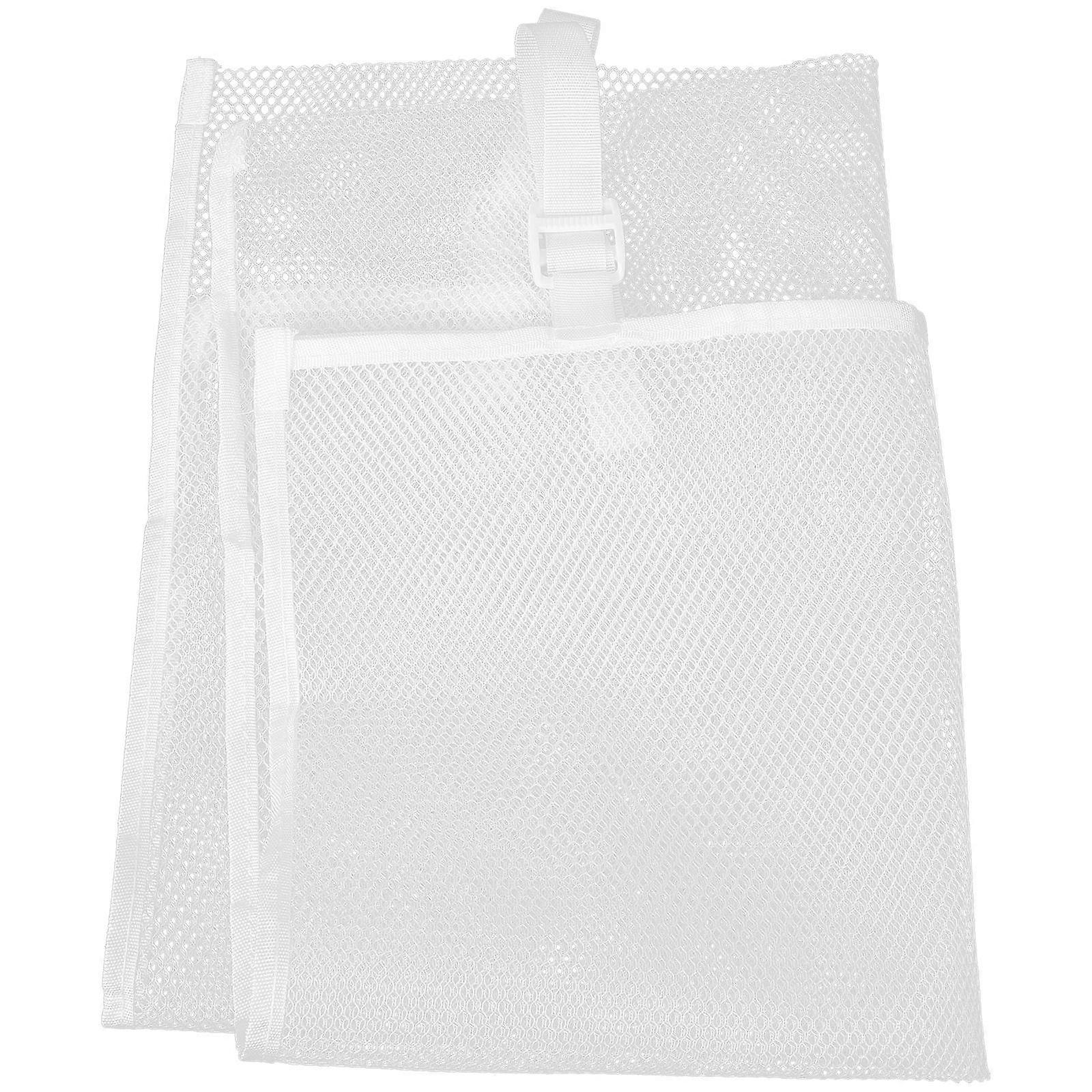 Mesh Storage Bag for Storage Use 2Pcs Hanging White Pouch