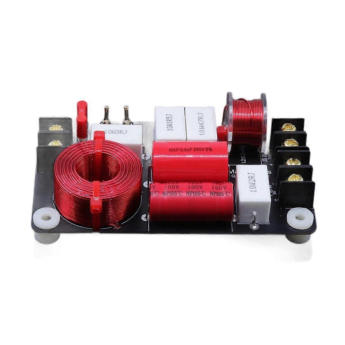 150W 2-Way Crossover for Hi-Fi Bookshelf Speaker Dual Air Core Inductor 2500Hz HiFi Crossover