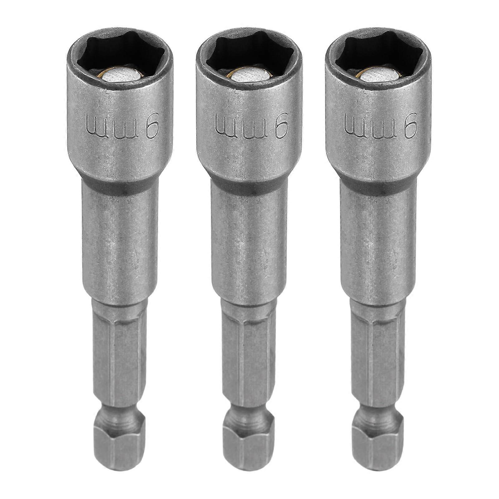 9mm Magnetic Nut Driver Bit Set CRV Steel 1/4 Inch Hex Shank for Drill and Impact Driver