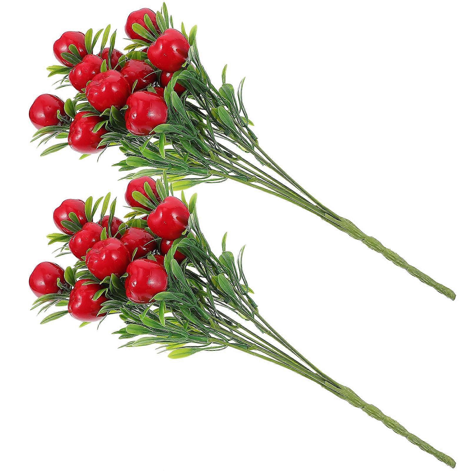 Artificial Fruit Branches with Realistic Stem Design for Vase Rustic Indoor Outdoor Home Décor
