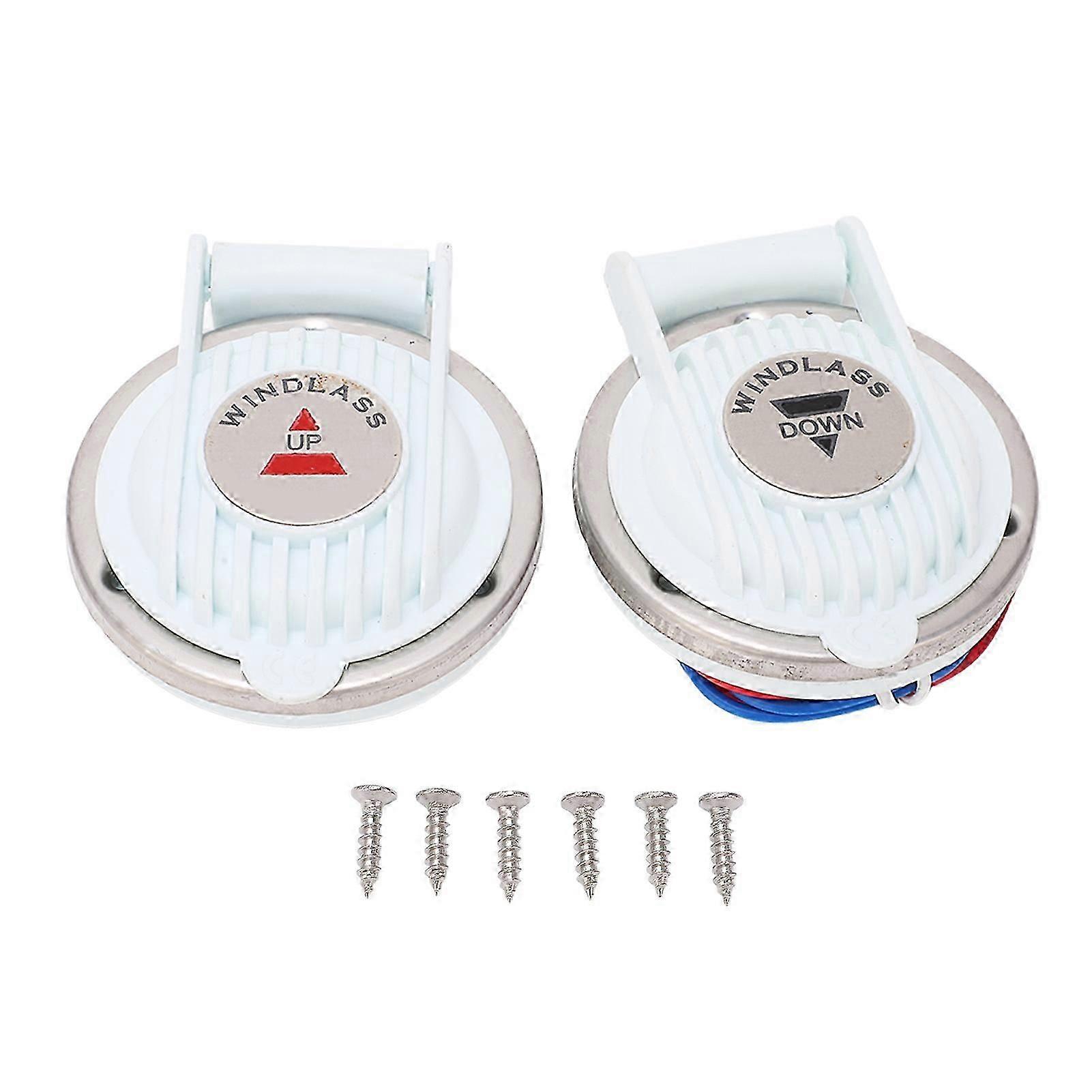 2PCS Windlass Foot Switch Rust Proof Windlass Up and Down Foot Switches for Boat