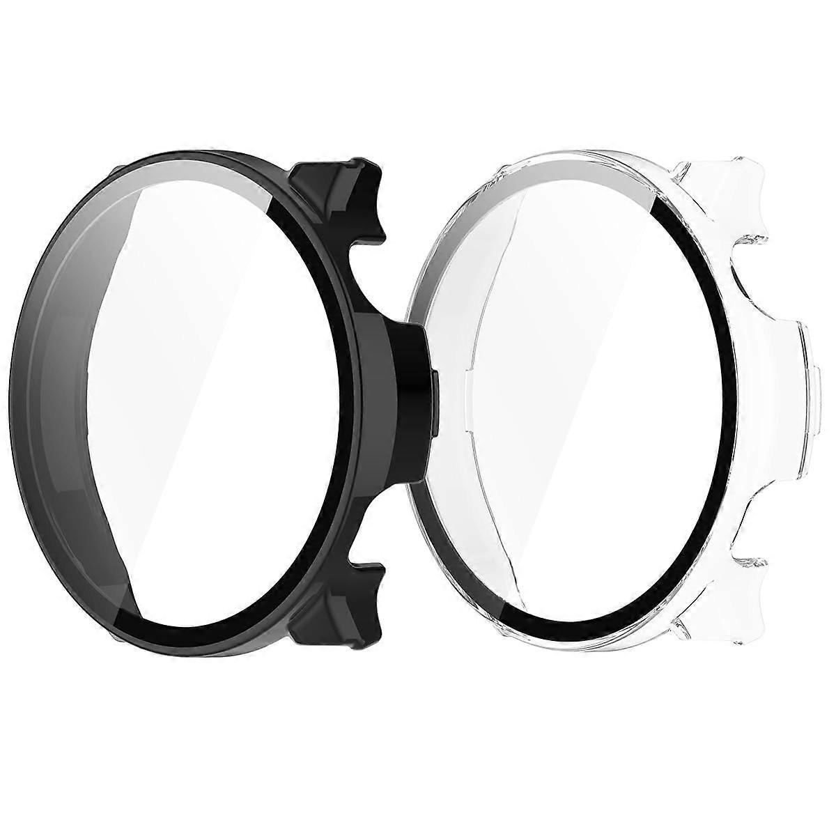 Screen Protector Case with ScratchResistant Tempered Glass, Black and Transparent, 2 Pack for COROS Pace 2 Ref:3757