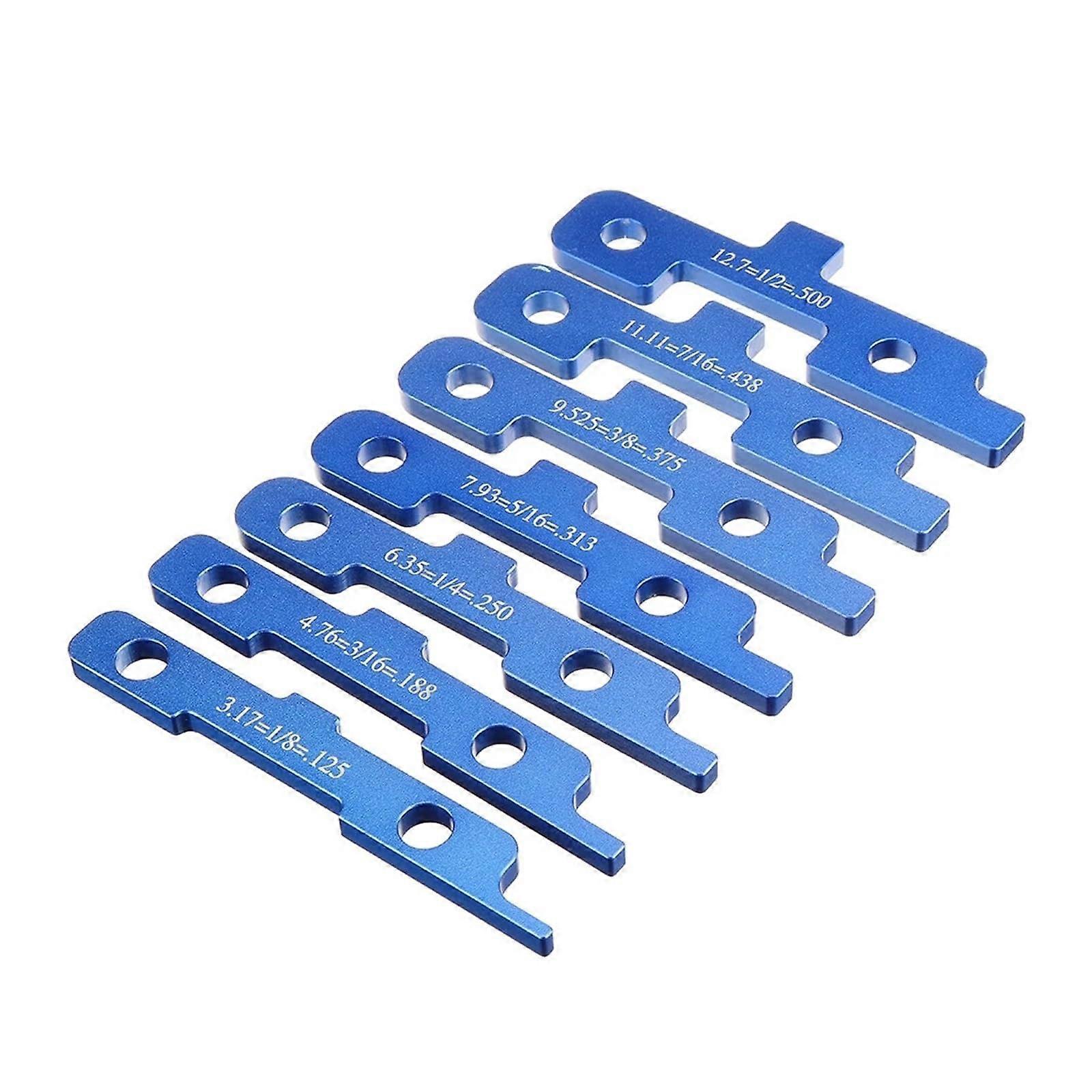7Pcs Precision Router Setup Bars and Table Saw Gauge Blocks, Aluminum Height Adjustment Set