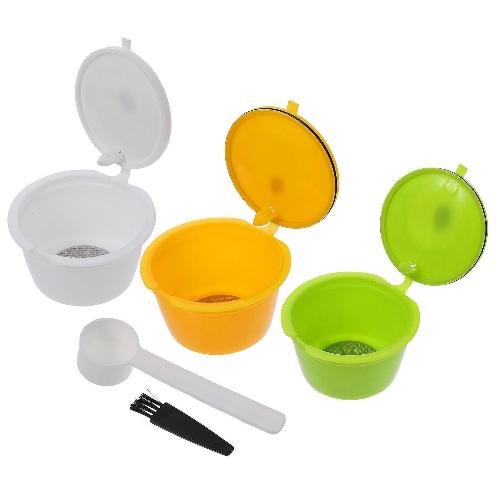 Refillable Coffee Capsules Sealing Ability Eco-Friendly Cost-Effective 3Pcs Set for Coffee Lovers