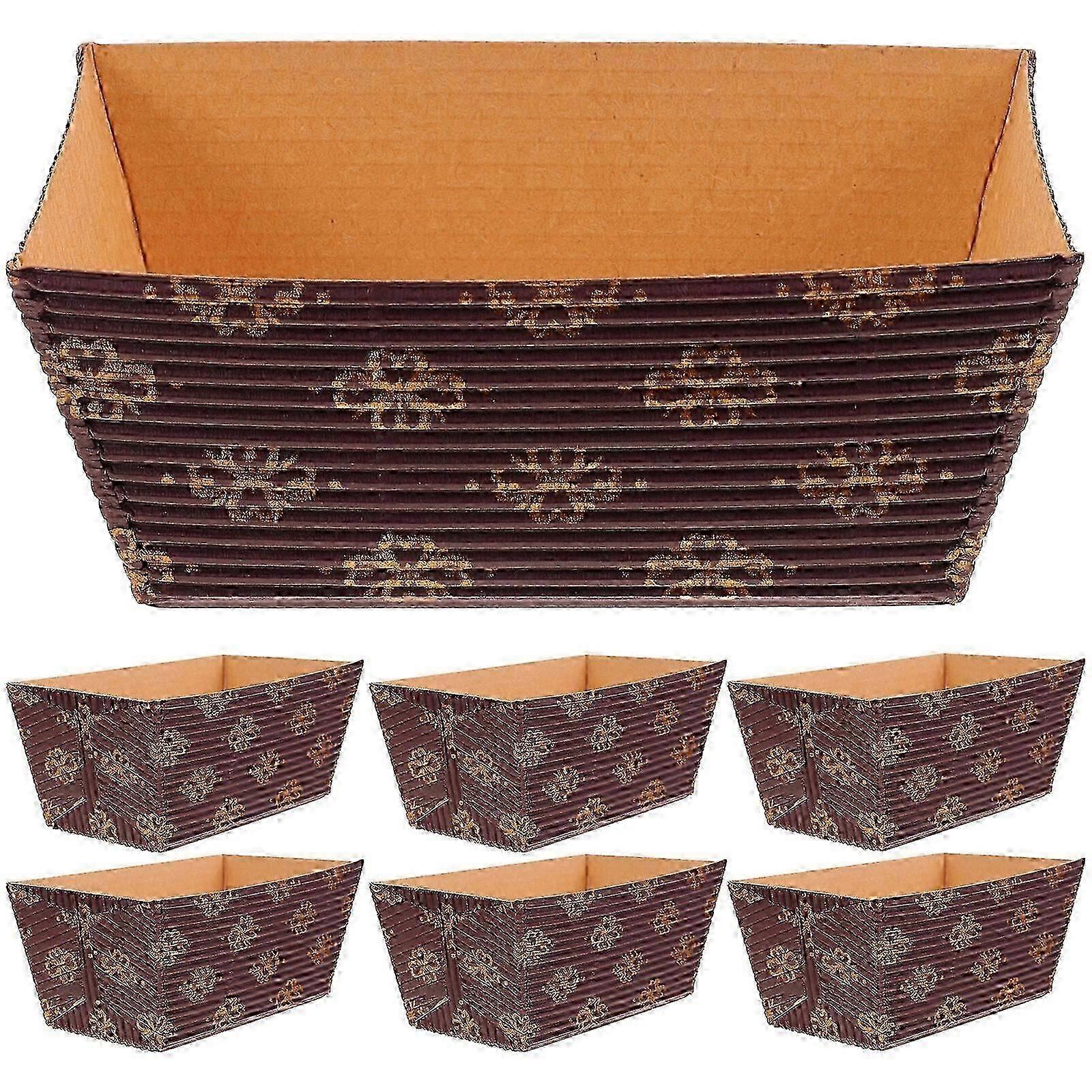 25pcs Paper Bread Pans Cake Paper Cups Loaf Making Paper Molds Stackable Cake Storage Loaf Pans