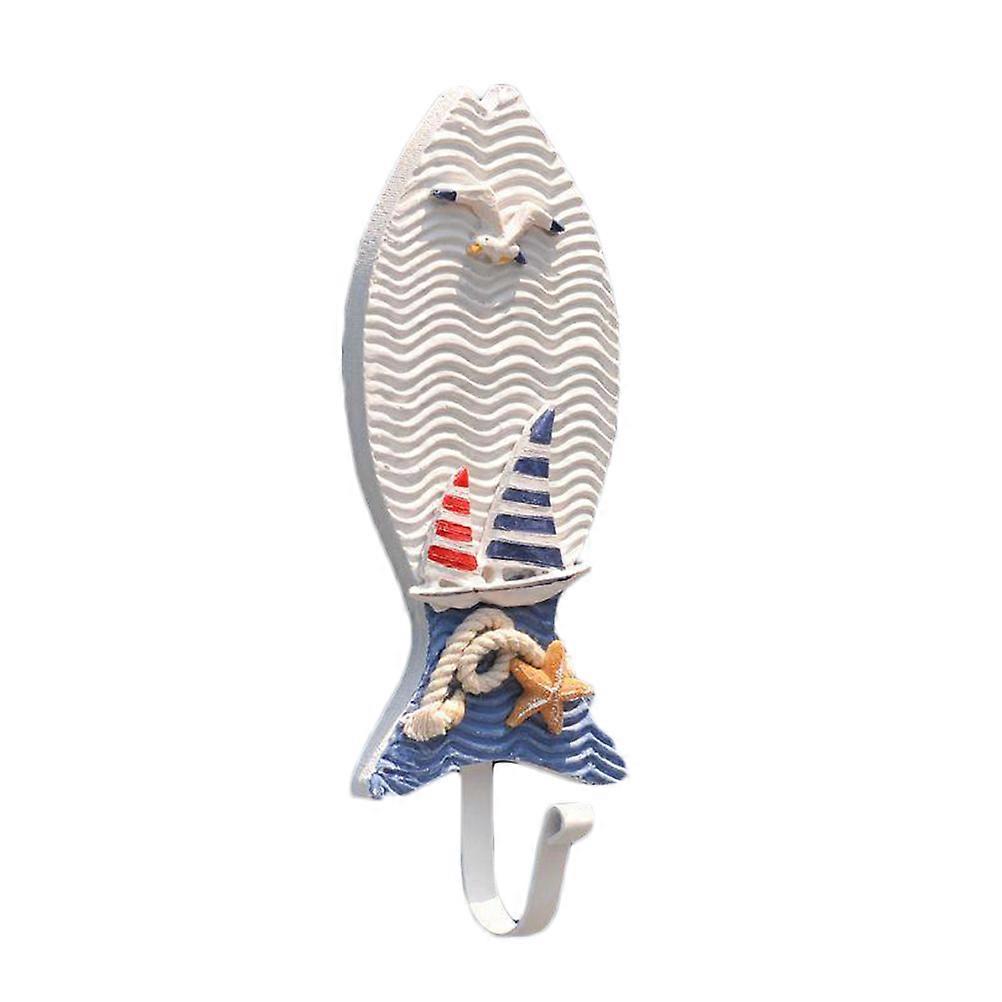 Unique Fish Shape Hooks for Office Home Storage Multi Wood Bamboo Material 1Pack