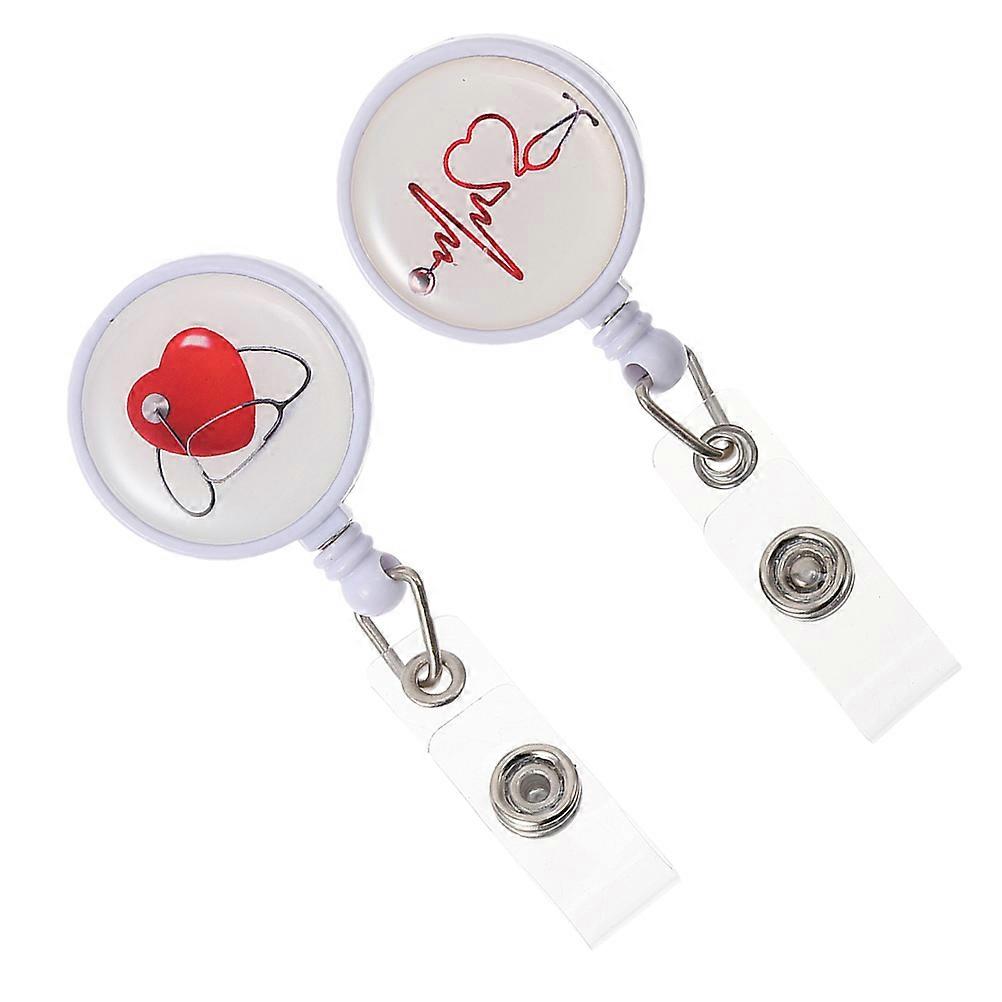 Badge Holder Clip Multi-Function Portable Design For Nurses 4 Pcs Assorted Colors Retractable Organization