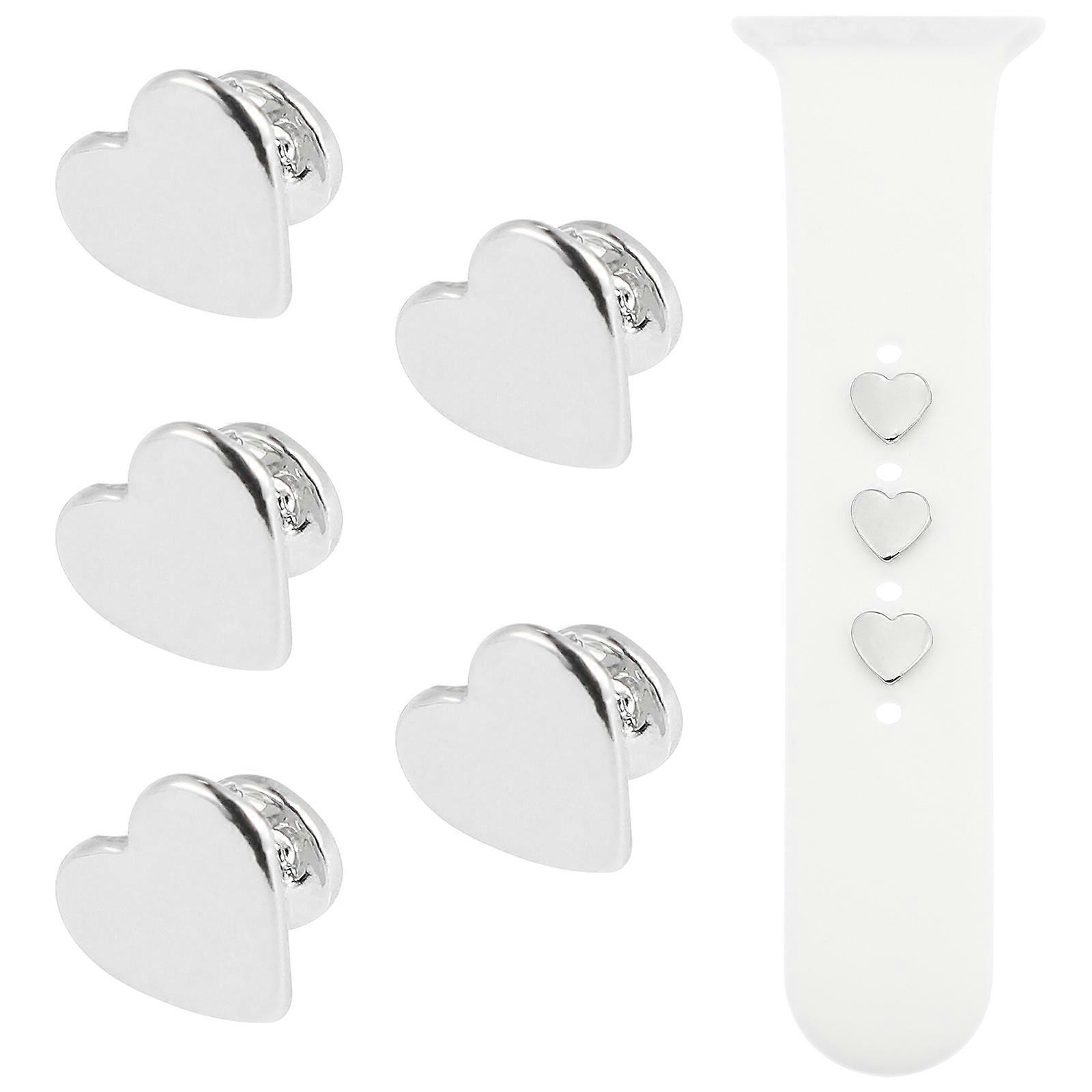 Watch Band Charms Alloy for Decor 10Pcs Durable Silver Set