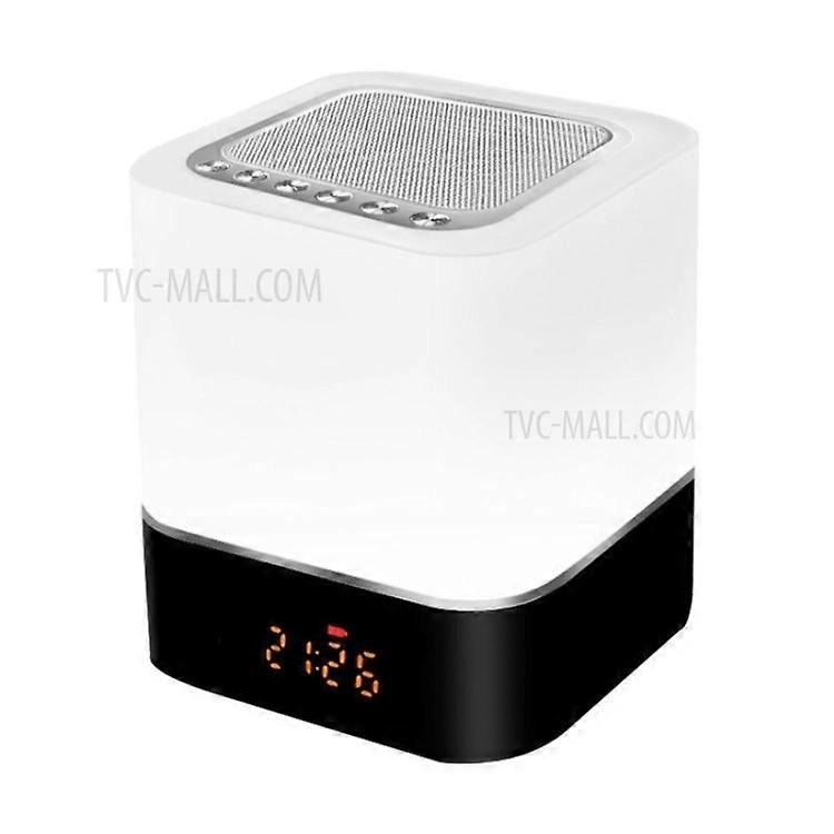 S8 LED Night Light Bluetooth-compatible Speaker Alarm Clock Lamp Dimmable Table Lamp