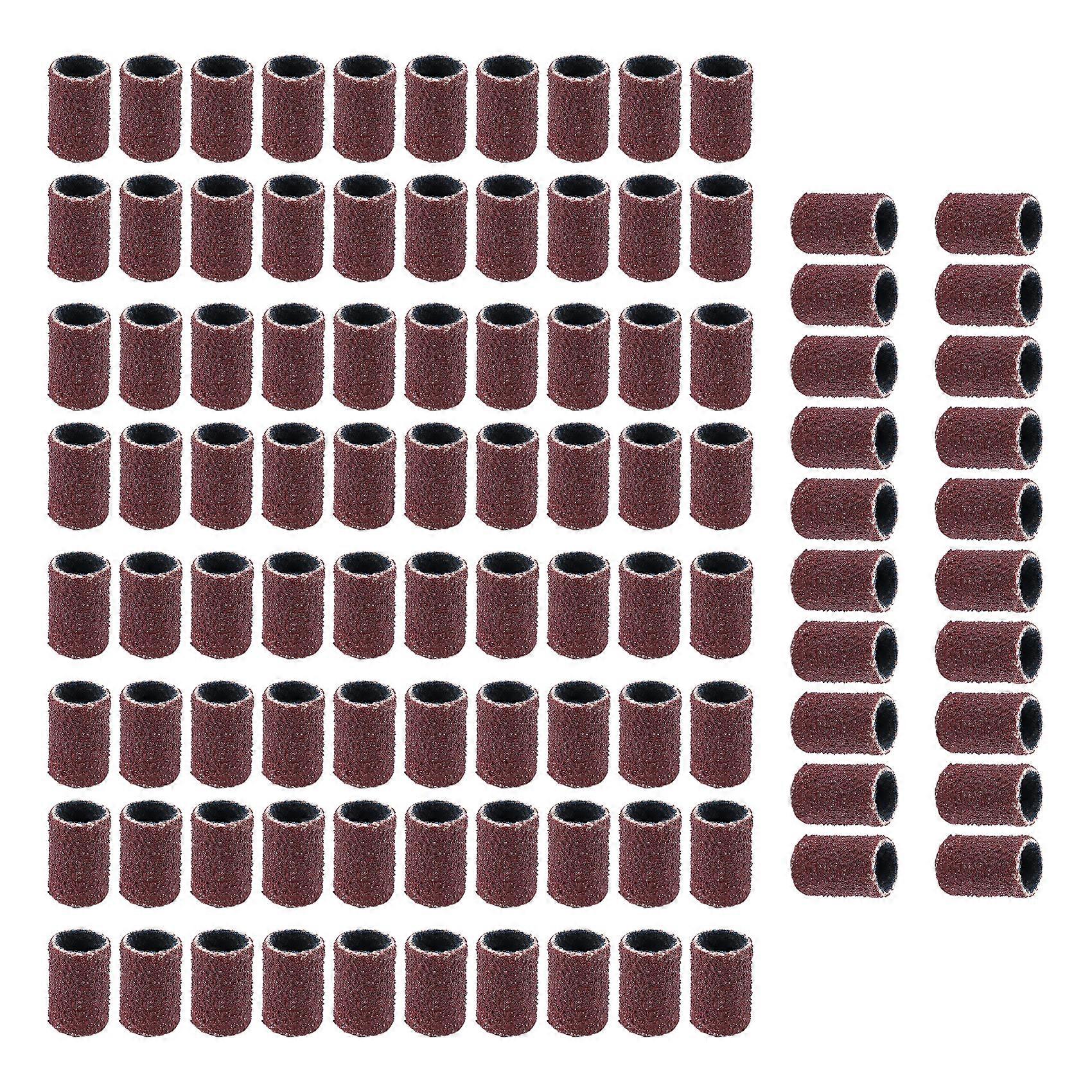 100 PCS Nail Drill Sanding Band Machine Replacement Bits Pedicure (80 )