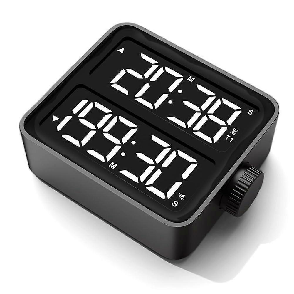 Digital Kitchen Timer with Dual Alarm, Magnetic Back, Large LCD, 199Minute Countdown for Cooking