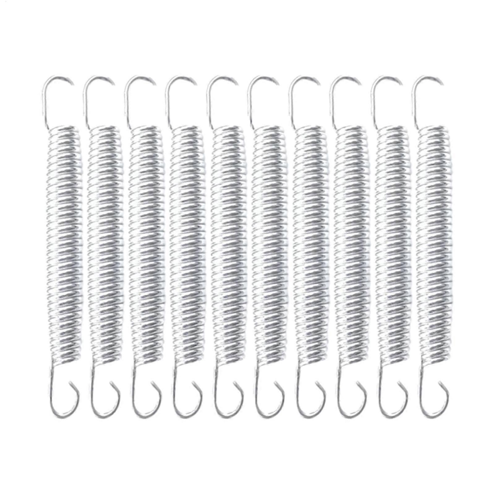 Heavy Duty Trampoline Springs Set 10 Pack with  Tensile Strength and Secure Hook Connection