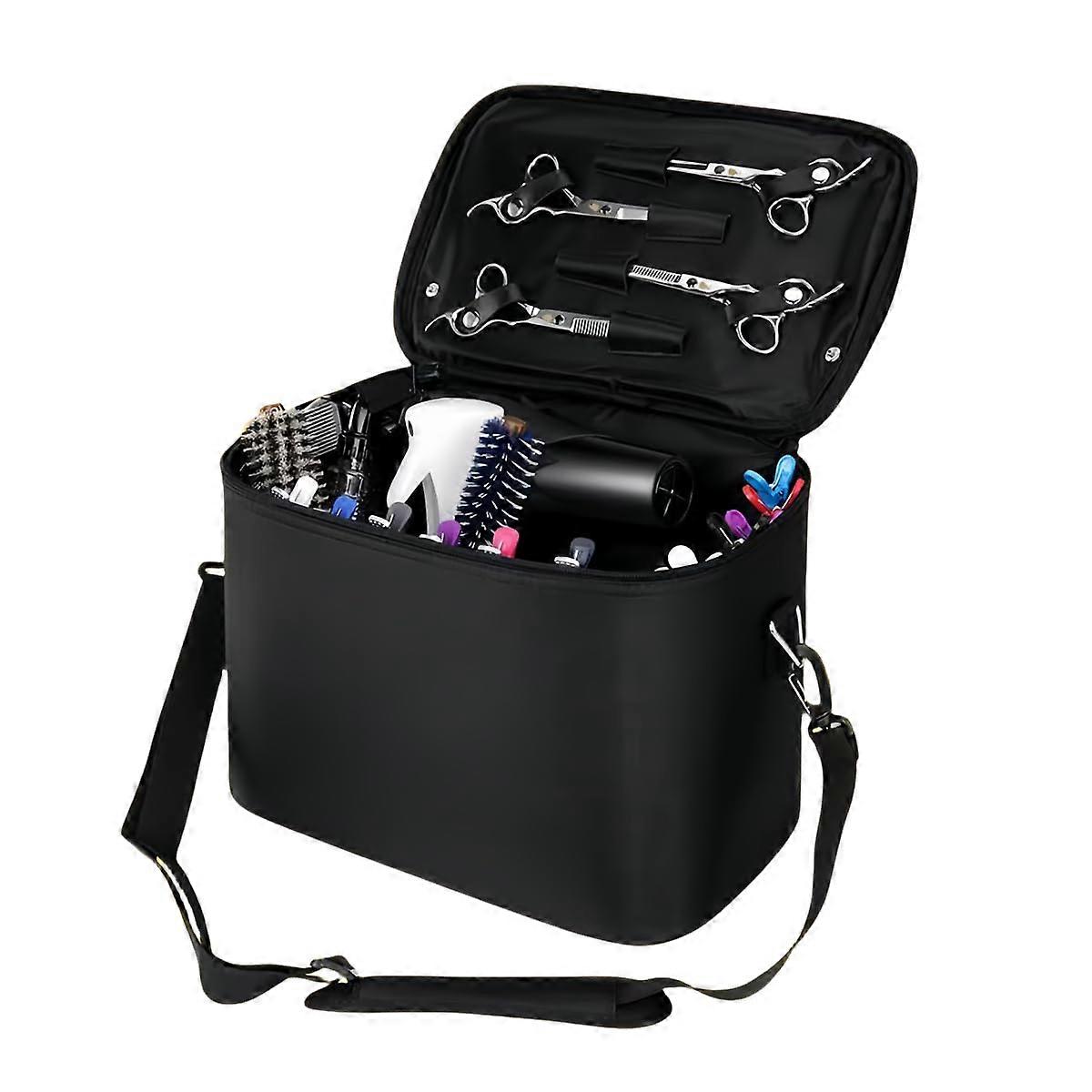 Barber Tool Bag Waterproof Organizer for Clippers and Scissors with Adjustable Strap and Compartments