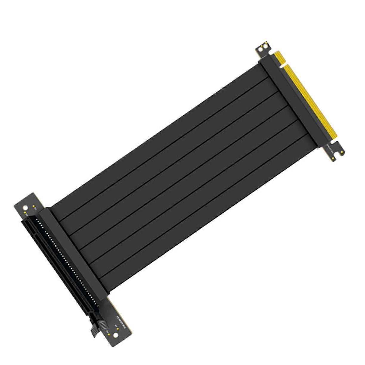 90 Degree PCIe Riser Cable for GPU, Flexible Ribbon Design, Stable Speed Signal Extension
