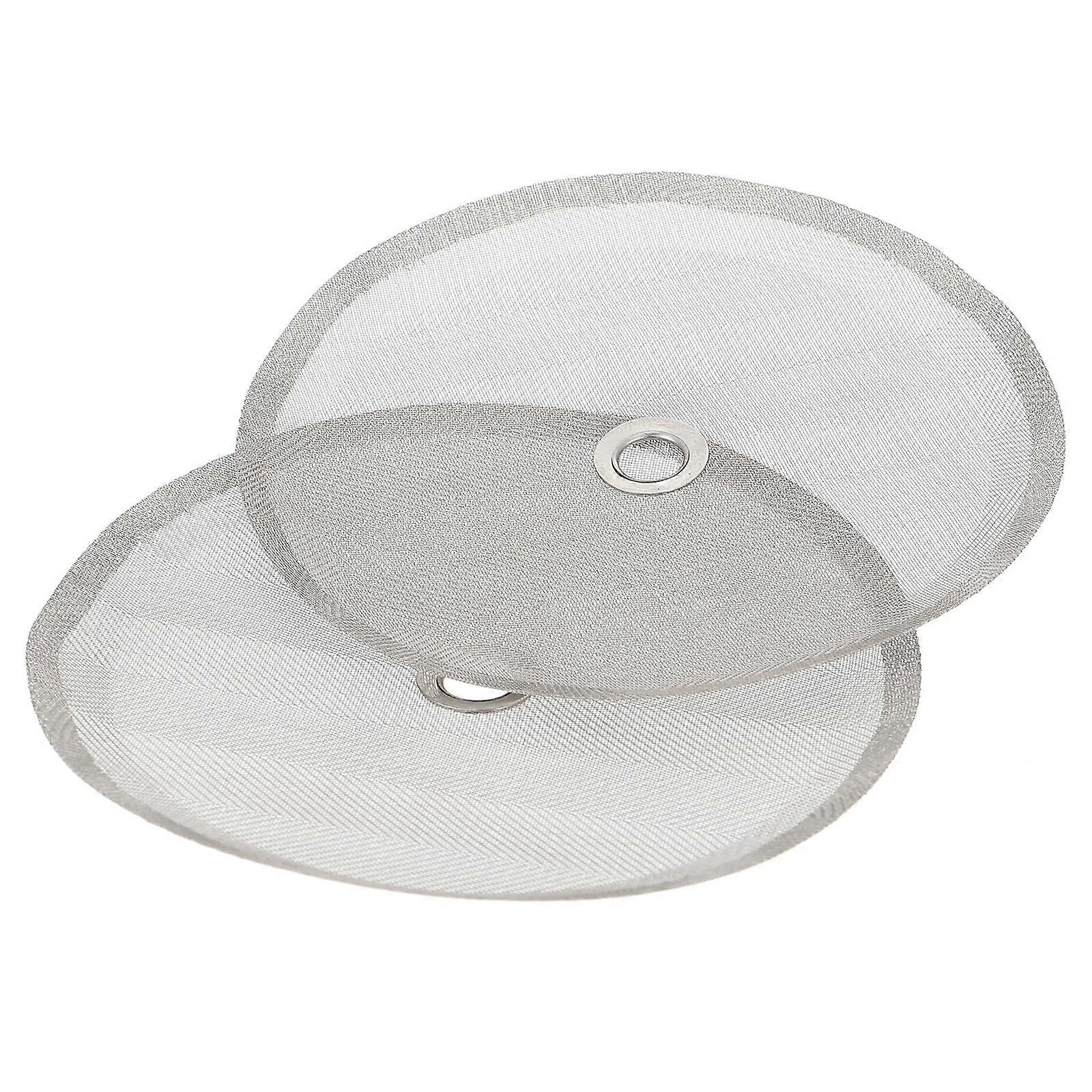 2pcs Stainless Steel Coffee Filter Screen Replacement, Reusable Fine Mesh for Smooth Brewing Fits 8Cup
