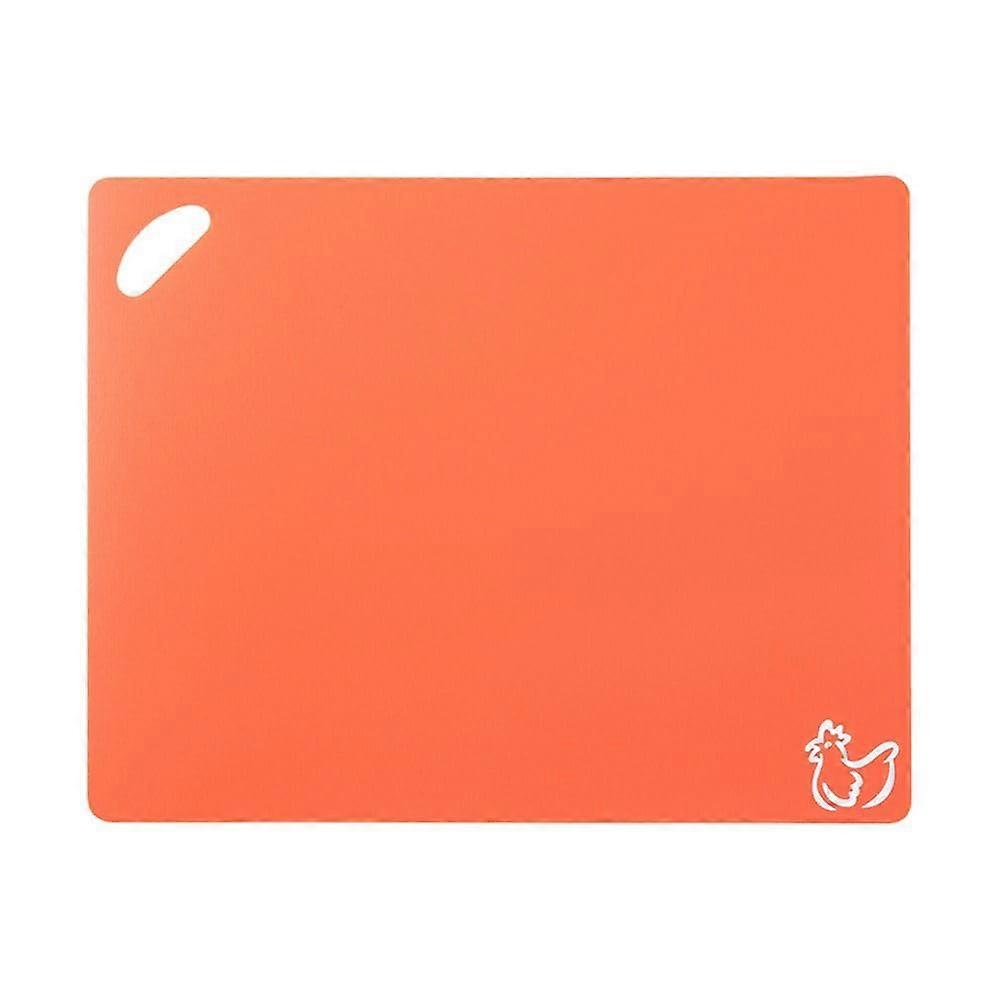 NonSlip Plastic Cutting Board Set Flexible Easy Clean Kitchen Chopping Mats Orange