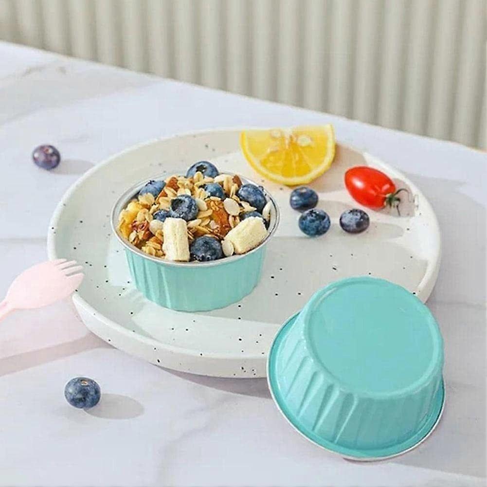 50 Stück Aluminium-Backförmchen, Einweg-Mini-Cupcake-Förmchen
