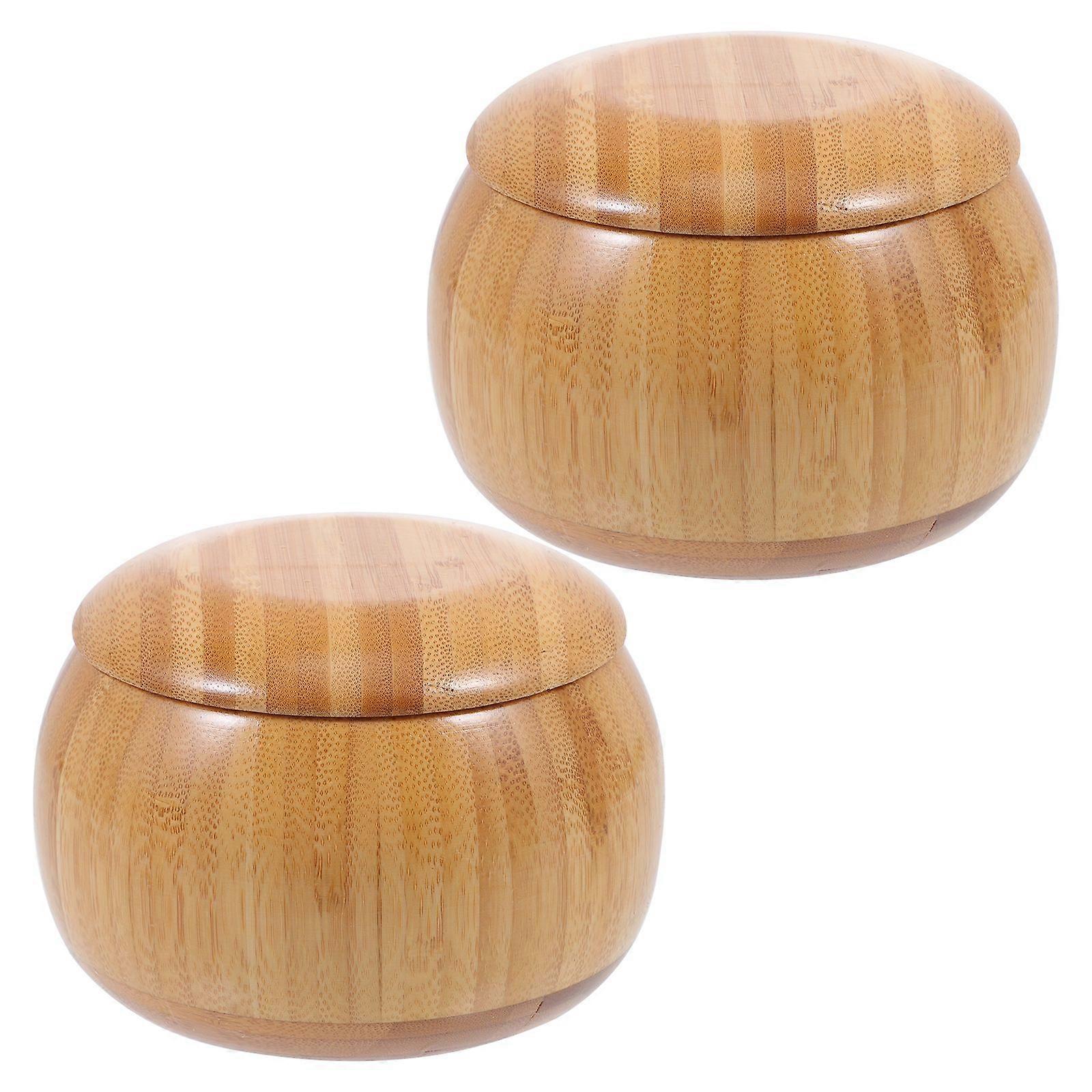 1 Pair Go Chess Piece Storage Boxes Go Chess Piece Boxes Bamboo Craft Boxes
