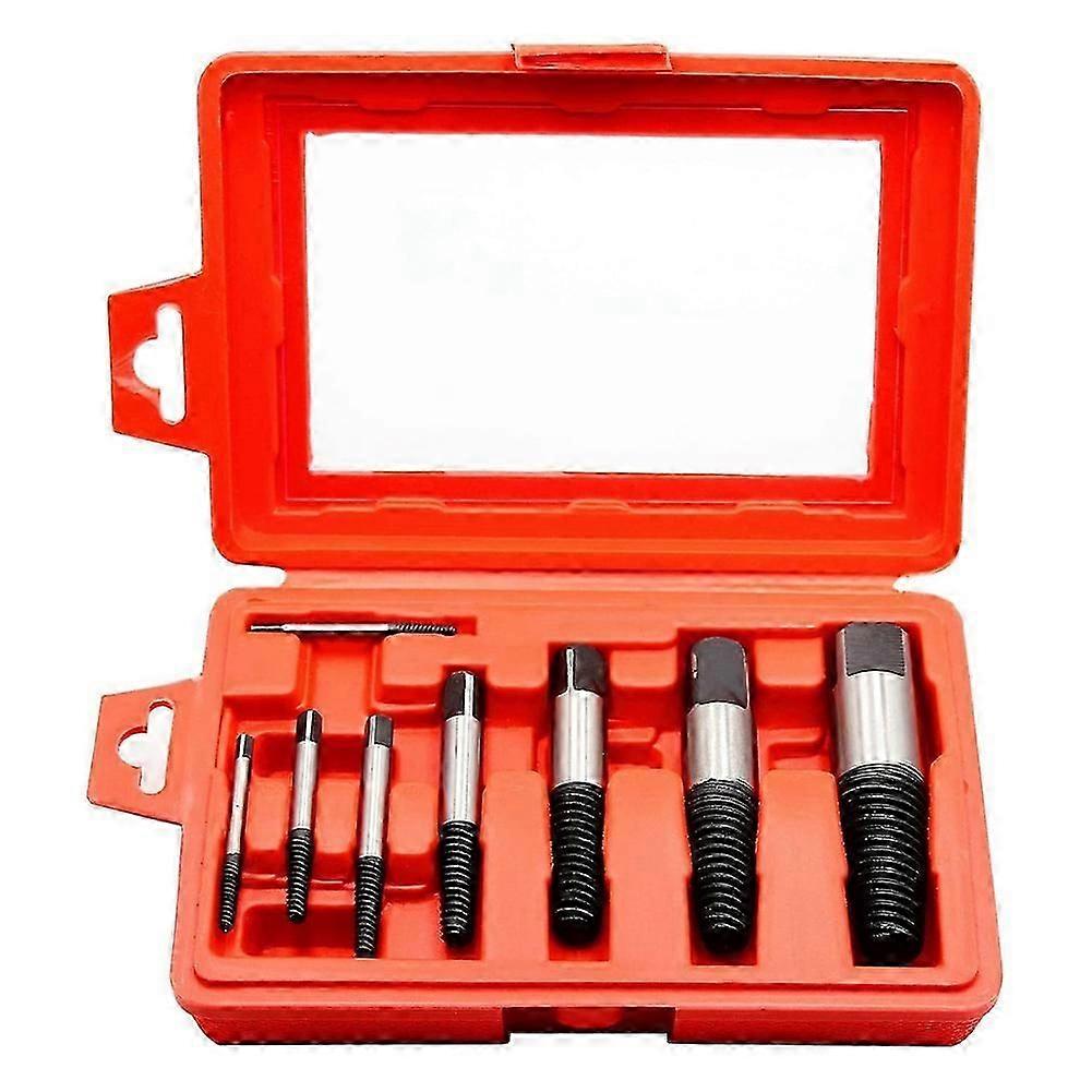 8Pcs Screw Extractor Set, Screw Broken Extractor Kit, Bolt Water Pipe Remover Tool Set