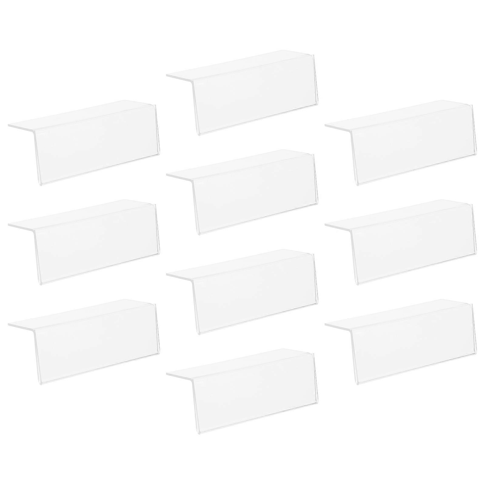 Transparent Acrylic Label Holders for Store Display 40Pcs L Shape Stands