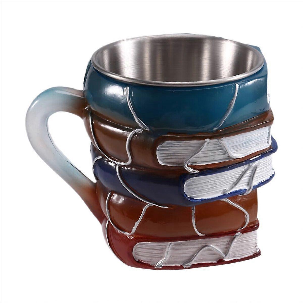3D Book Stack Coffee Mugs,Painted Book Mug, Collection Gifts