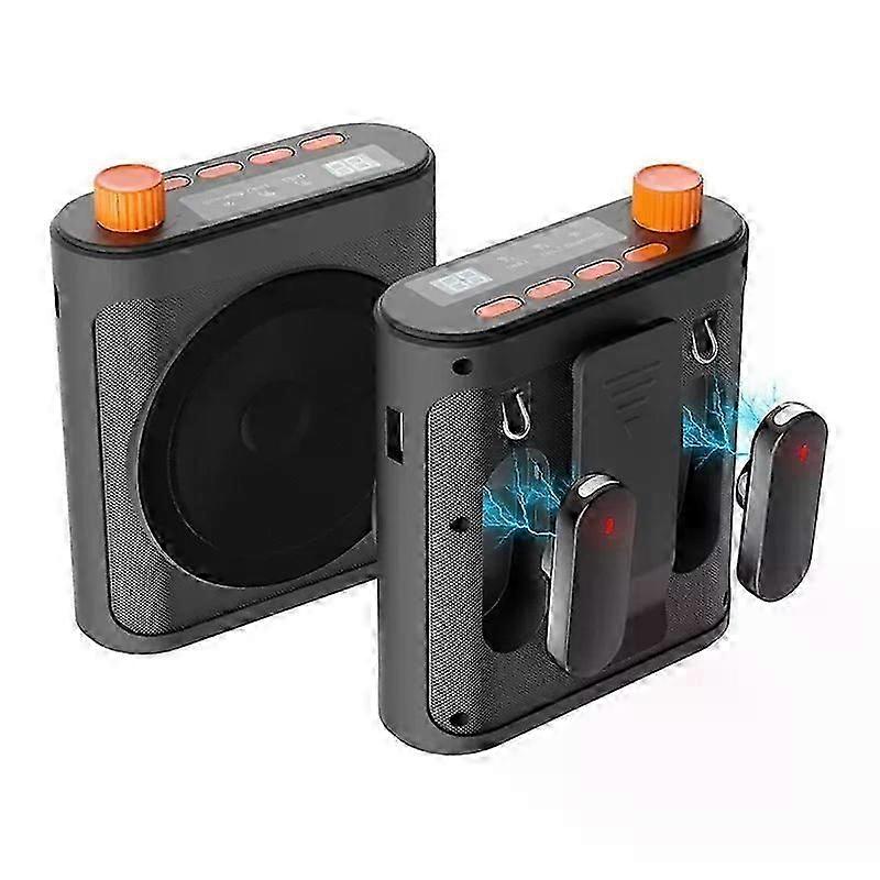 GROCE-Portable Voice Amplifier With 2 Wireless Microphones For Teachers & Elderly Rechargeable Sound Quality Voice Amplifier