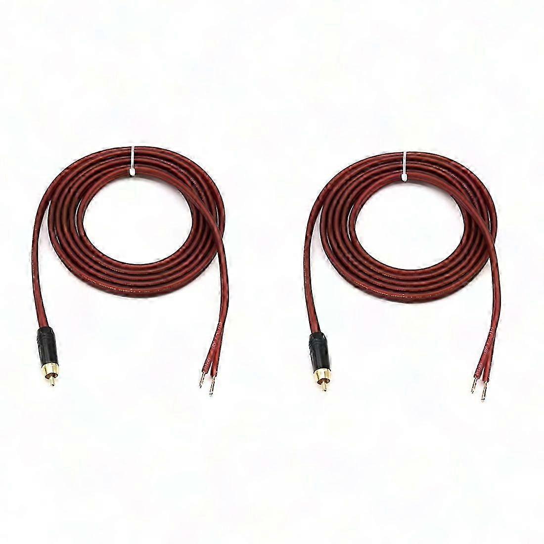 2-Pack RCA to Bare Wire Speaker Cable, Audio Adapter Connector for Open Wire Replacement